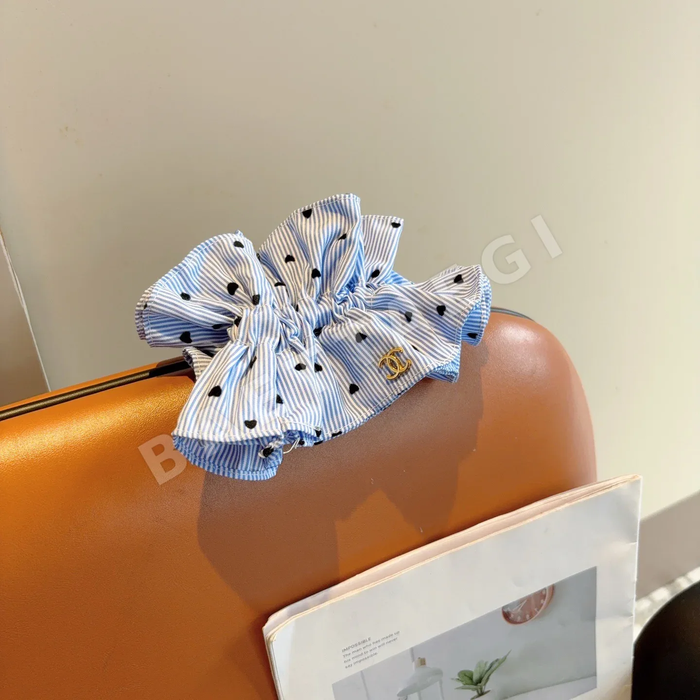 샤넬 물방울 리본 포니테일 헤어고무 상세 이미지 6
