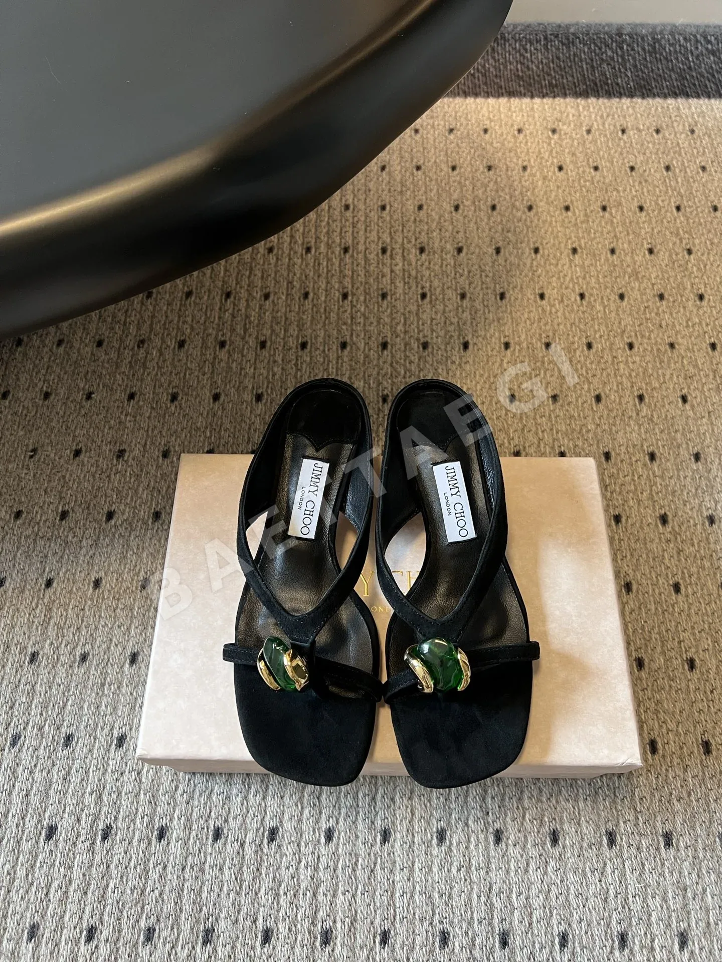 지미추 보석 장식 키튼힐 샌들 113067