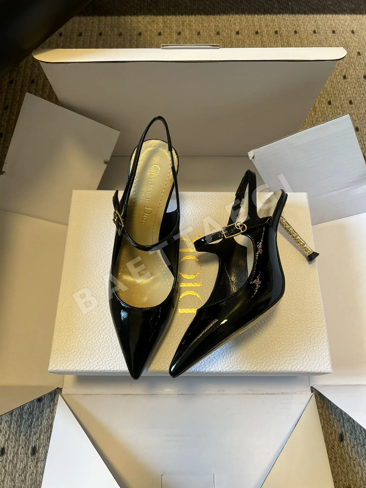 디올 메리제인 스트랩 오픈백 스틸레토 힐 신발 8861 상세 이미지 3