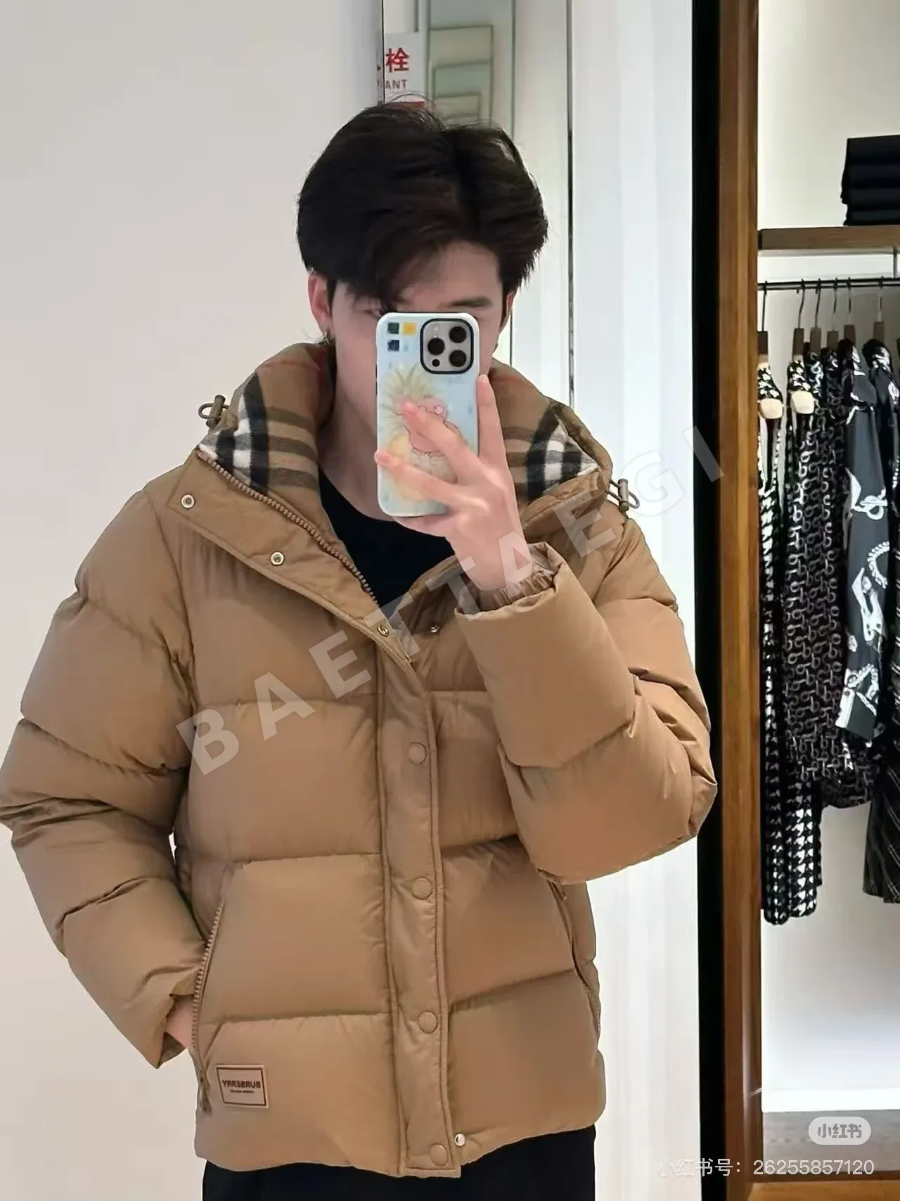 버버리 가죽 라벨 나일론 남성 패딩 상세 이미지 26