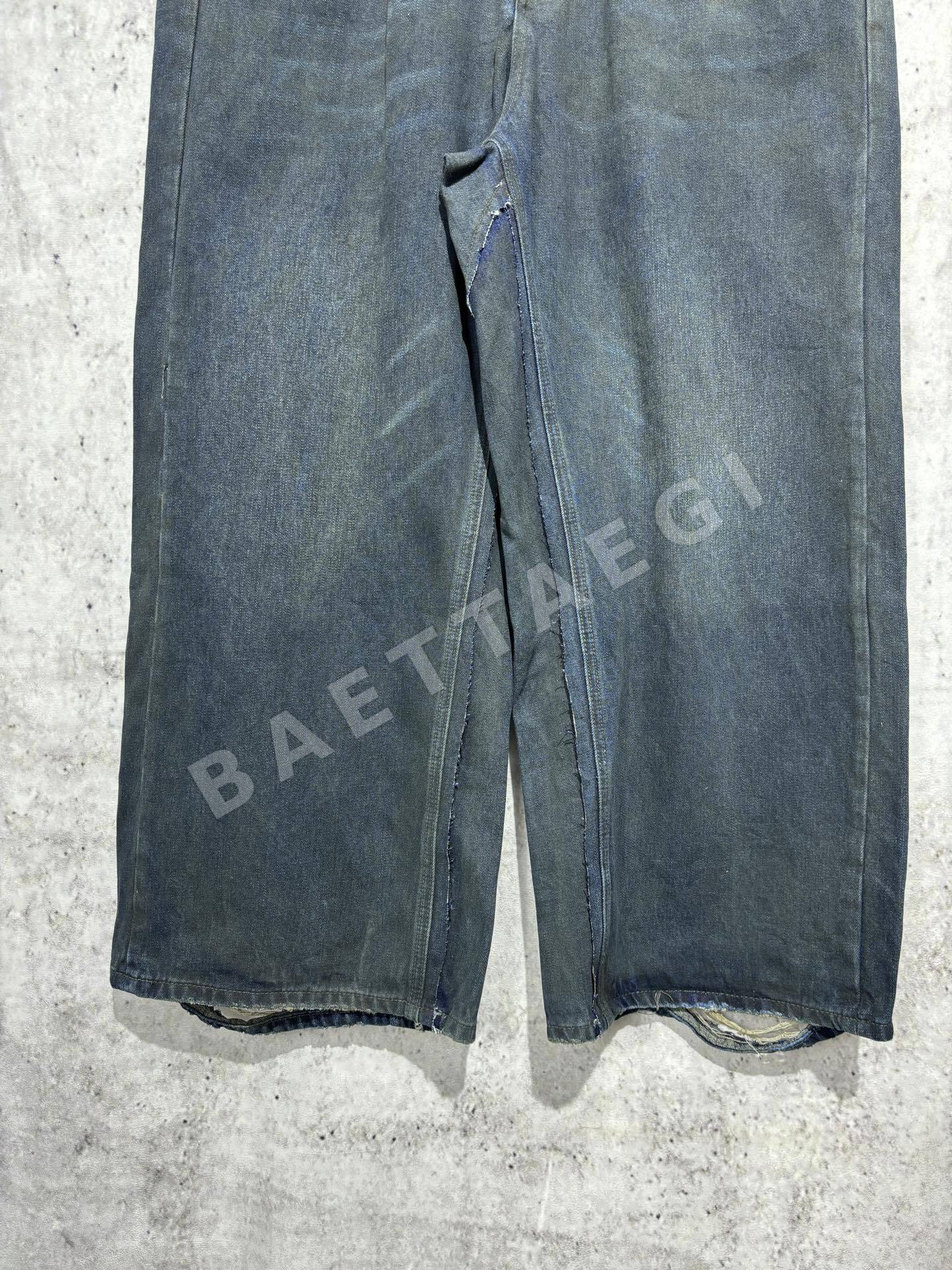 발렌시아가 패치워크 남성 진 바지 상세 이미지 3