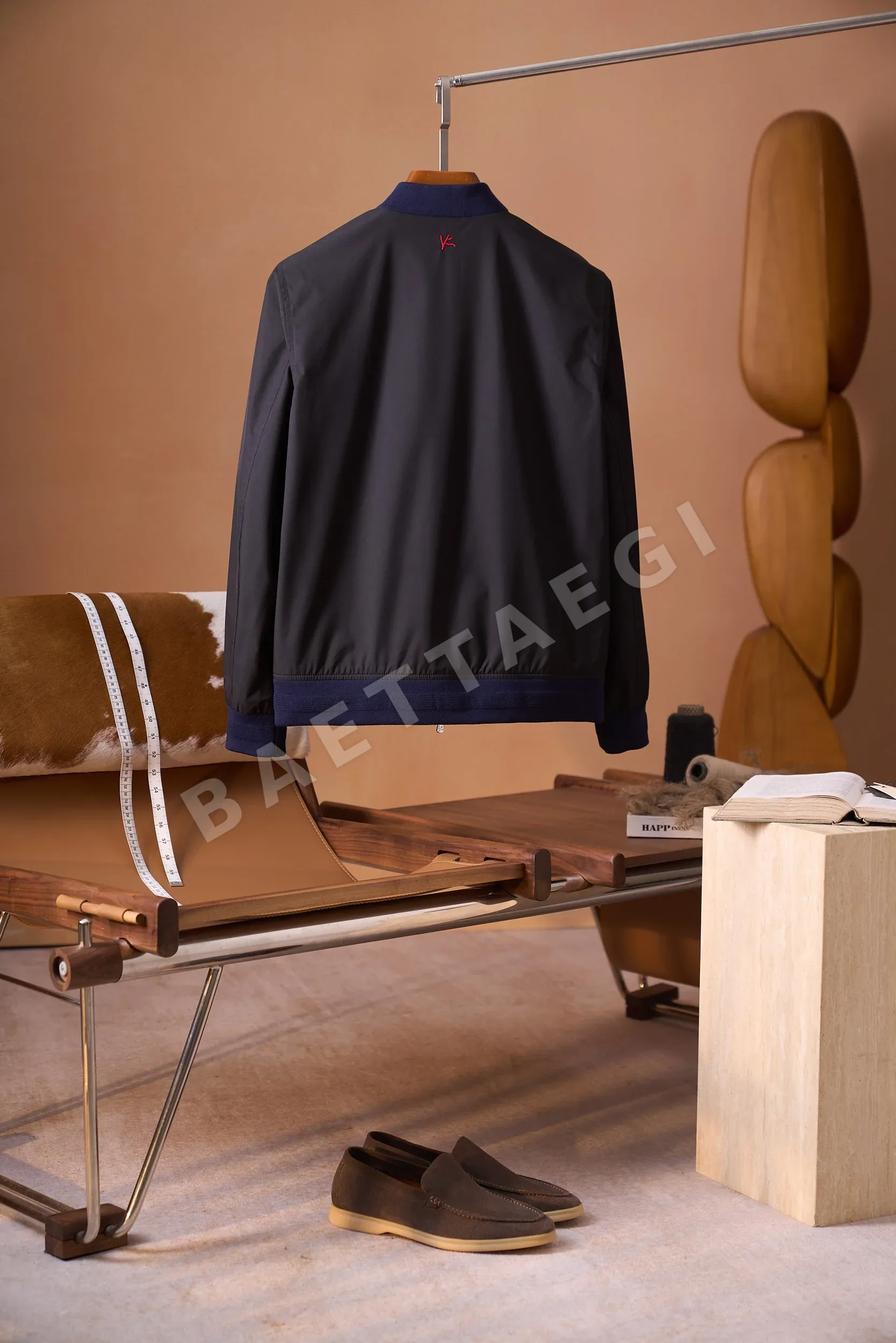 이사이아 나폴리 레드코랄 라벨 방풍방수 야구 자켓 상세 이미지 2