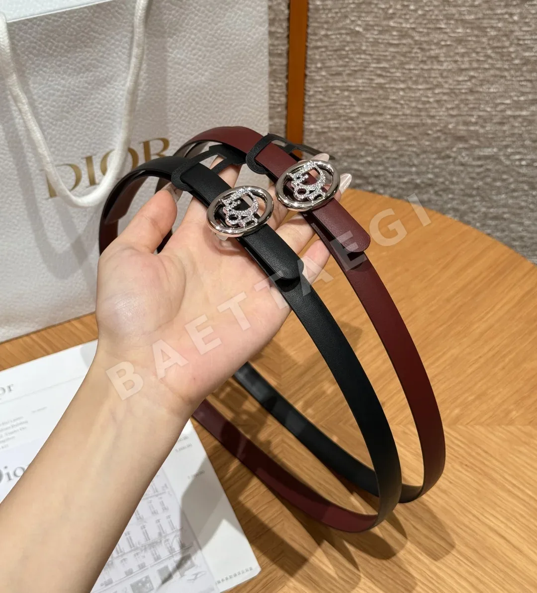 디올 오블리크 양면 소가죽 벨트 상세 이미지 3