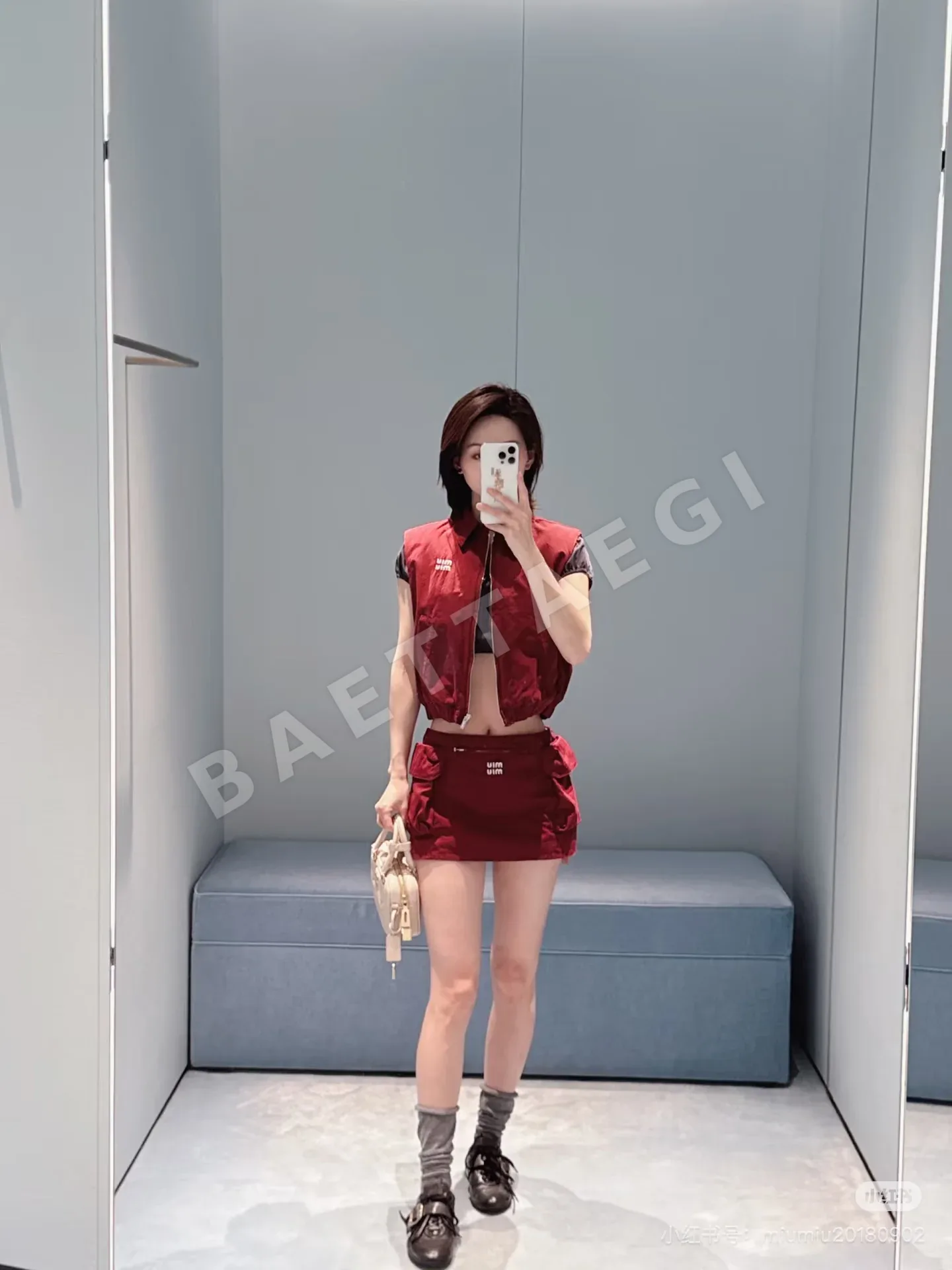 미우미우 지퍼 카라 베스트 상세 이미지 8