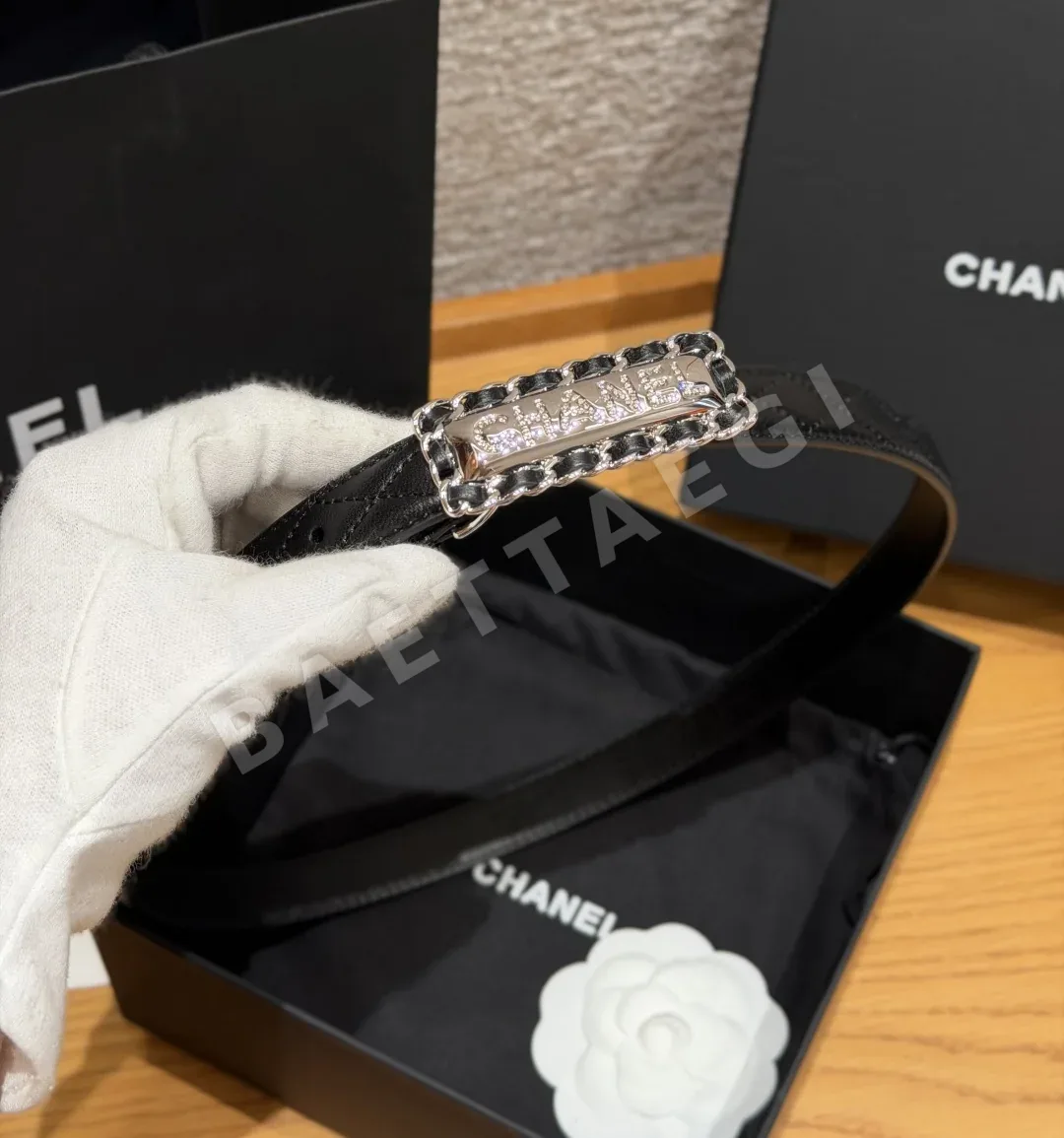 샤넬 퀼팅 램스킨 20mm 벨트 상세 이미지 8