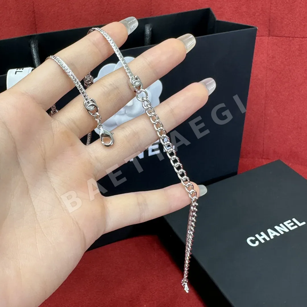 샤넬 스네이크본 체인 더블 C 목걸이 상세 이미지 5