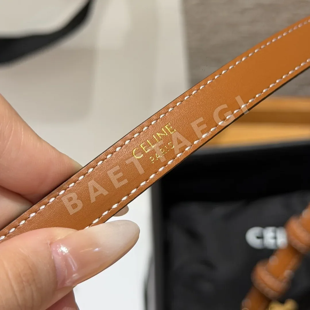 셀린느 TRIOMPHE 18mm 가죽 벨트 상세 이미지 8