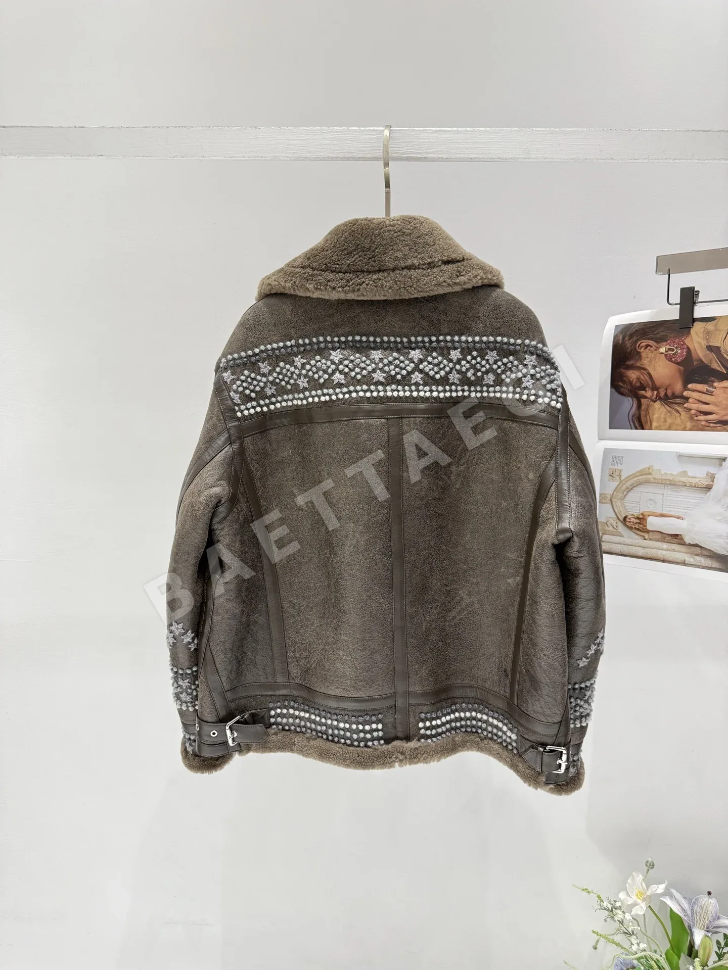에르마노 설비노 에르마노 설비노 양가죽 모피 여성 자켓 상세 이미지 8