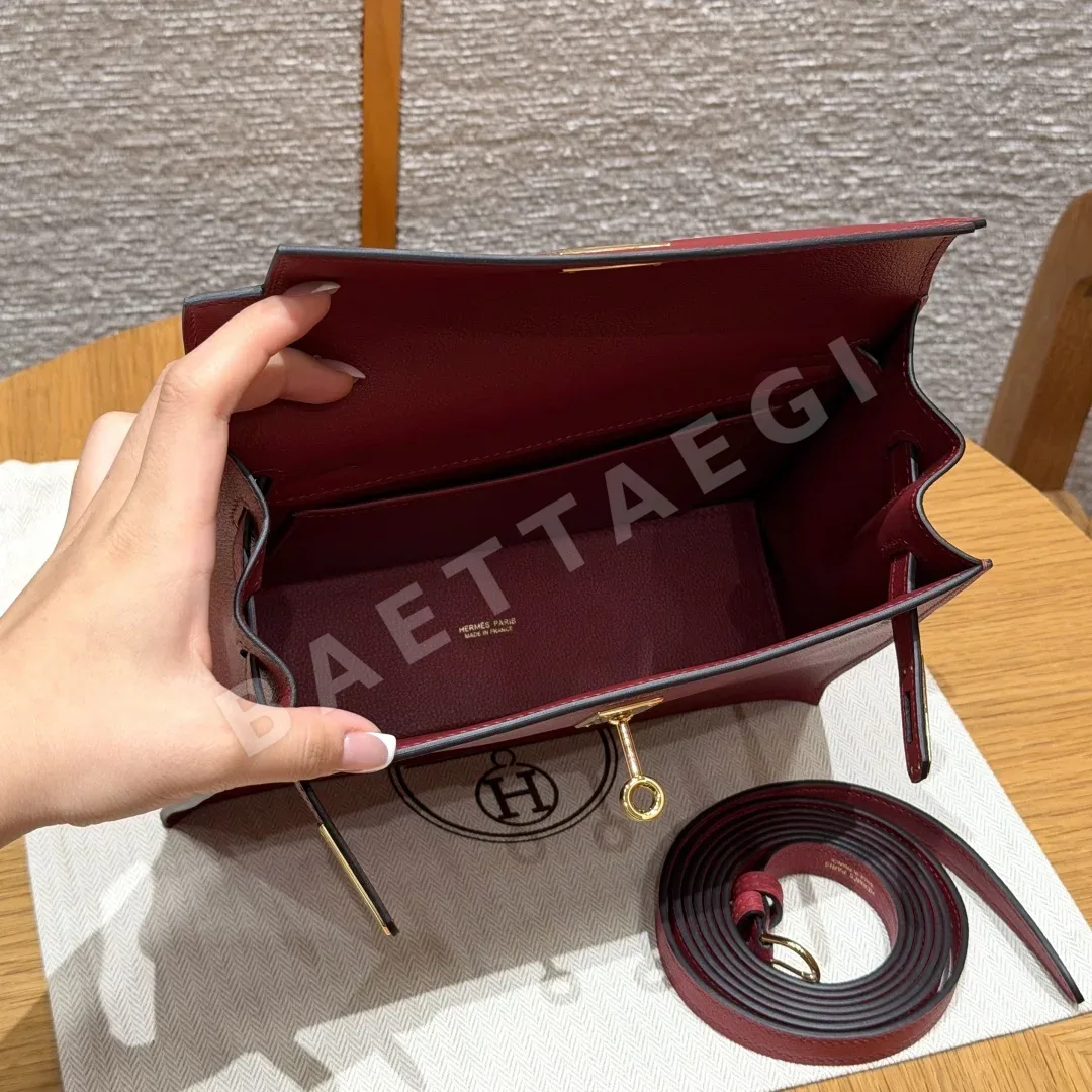 에르메스 켈리 단스 가넷 레드 가방 상세 이미지 6