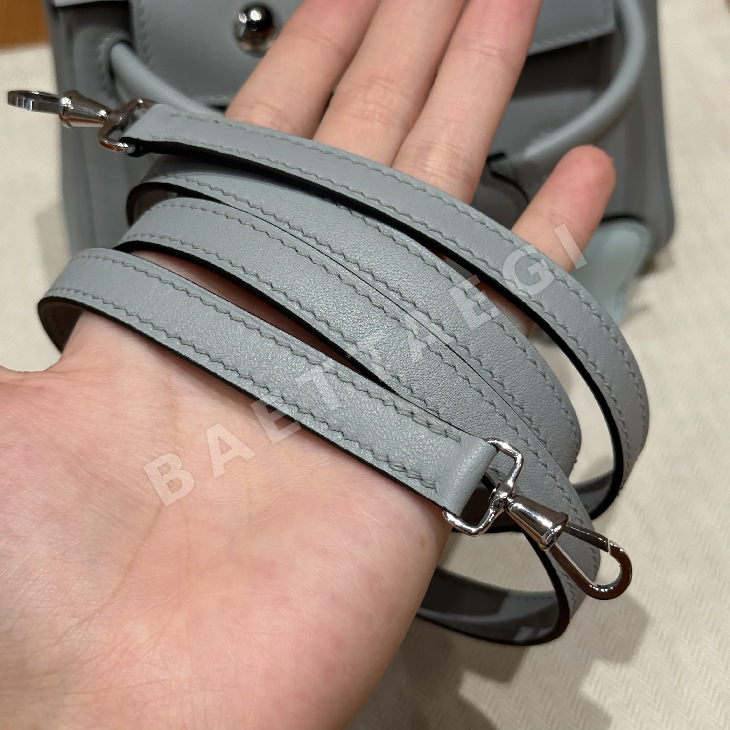 에르메스 켈리돌백 16 블루 실버 하드웨어 상세 이미지 17
