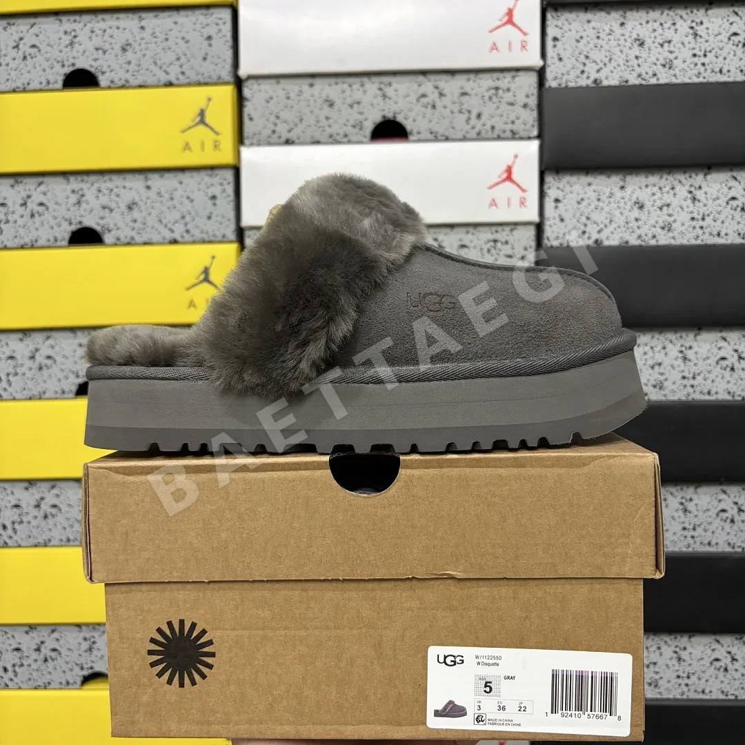 어그 [TOP] 그레이 208920 UGG Disquette Slipper Charcoal 3cm -2550 상세 이미지 1