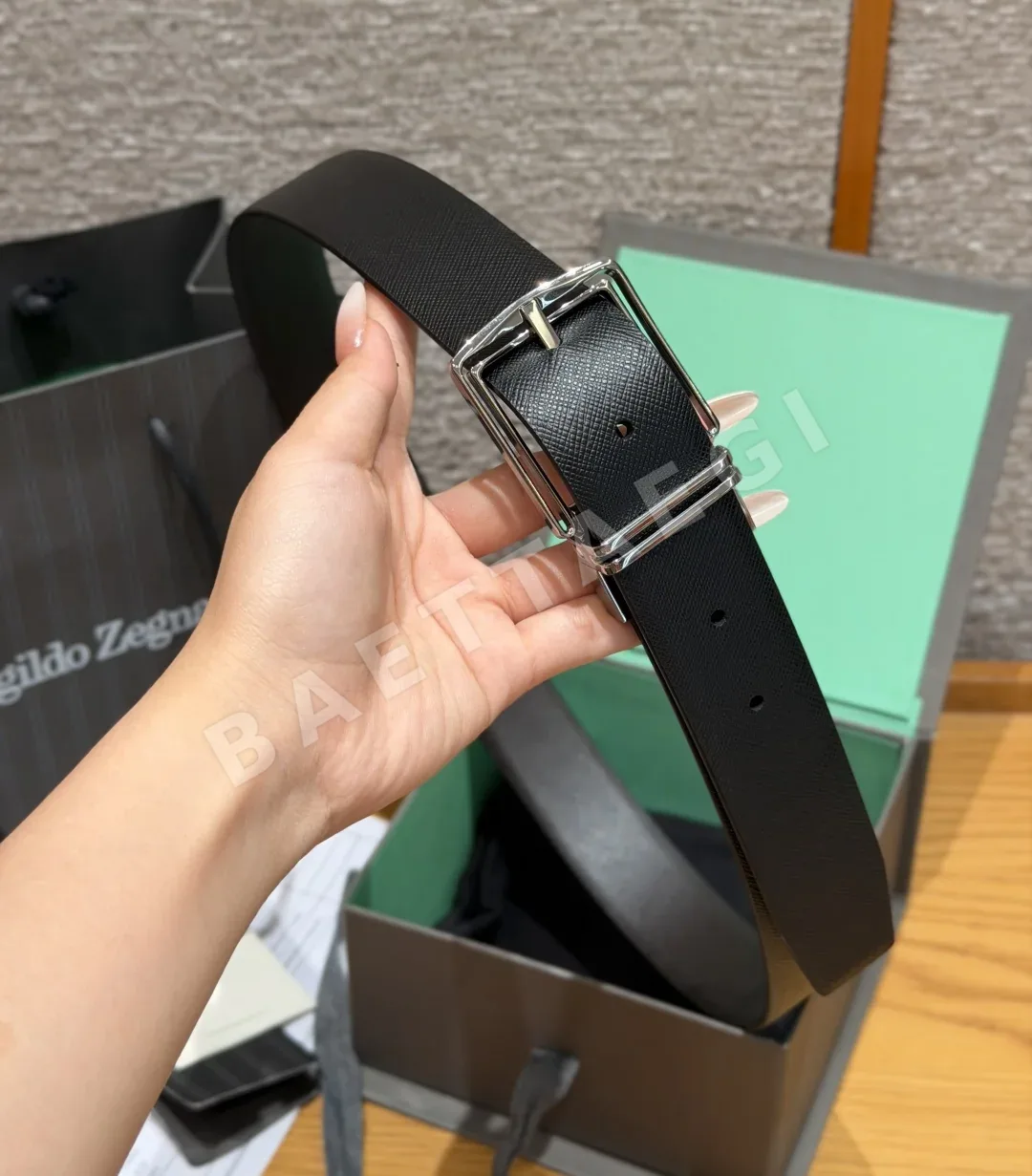 제냐 JD300 리버시블 가죽 남성 벨트 상세 이미지 2