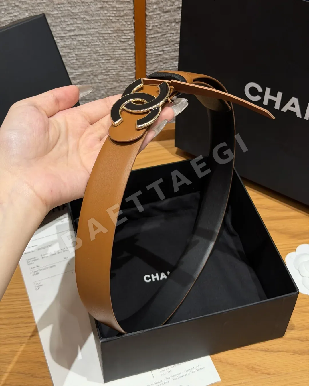 샤넬 산투르 리버서블 카프스킨 벨트 상세 이미지 4