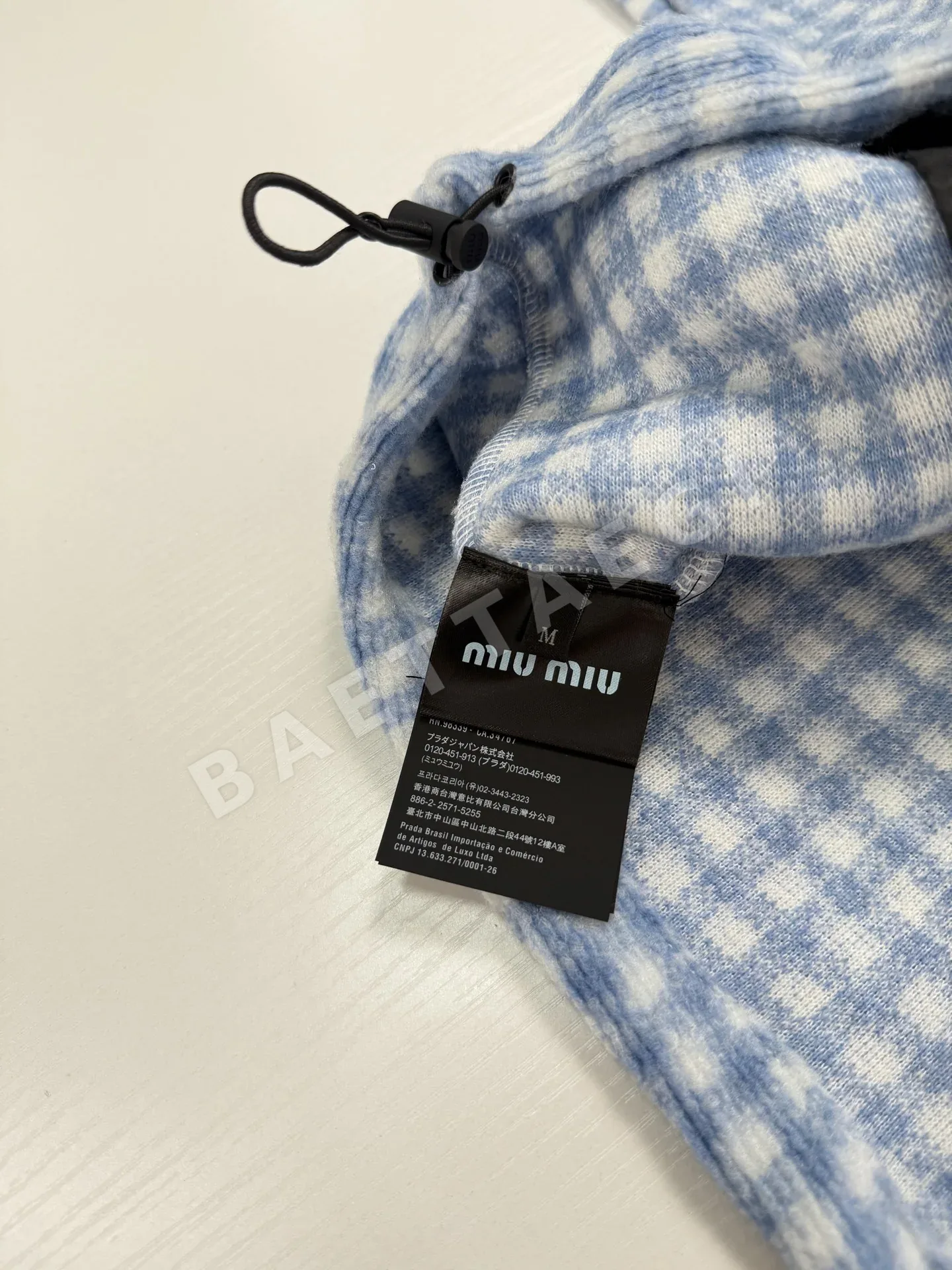 미우미우 블루 체크 플란넬 남성 자켓 상세 이미지 10