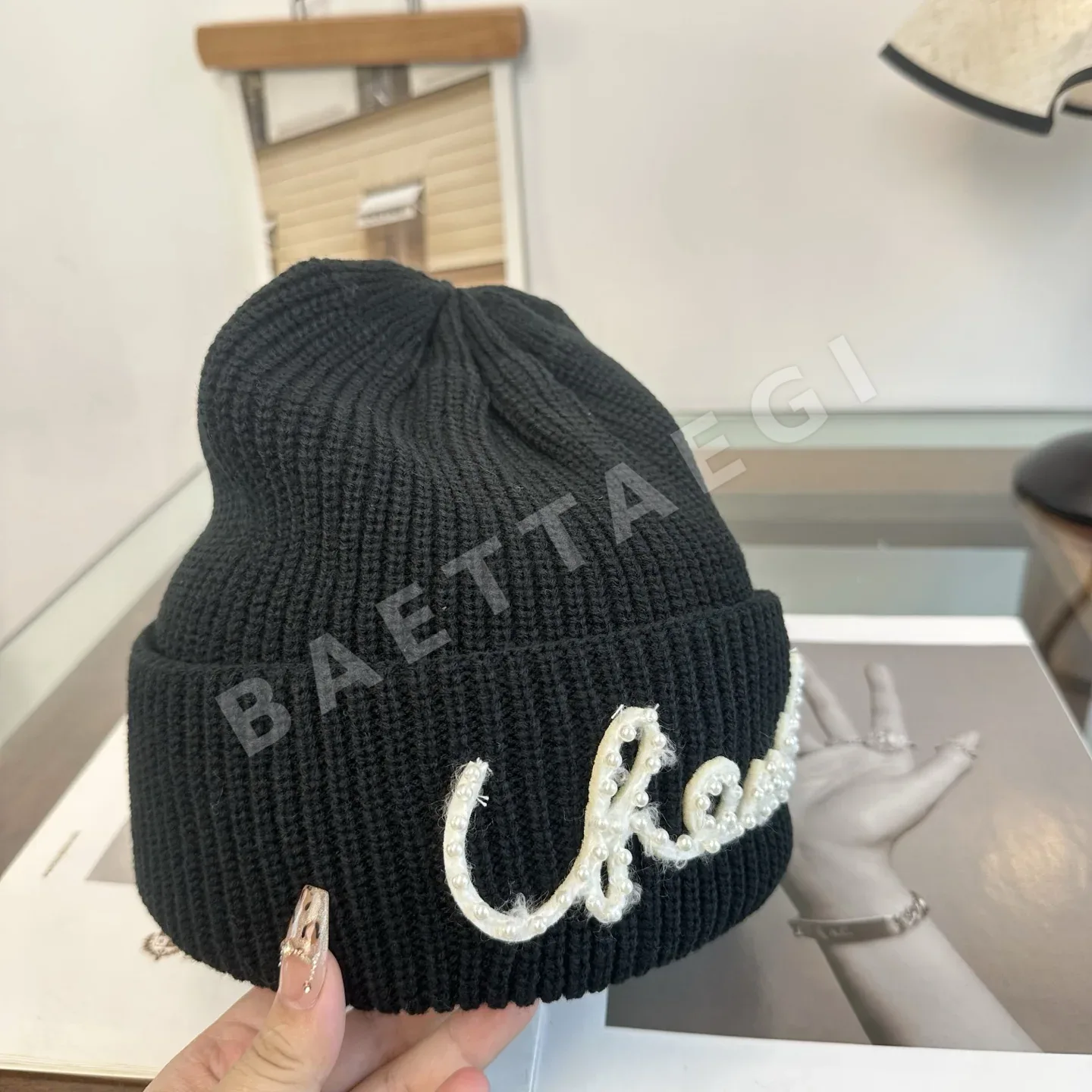 샤넬 니트 비니 모자 상세 이미지 8