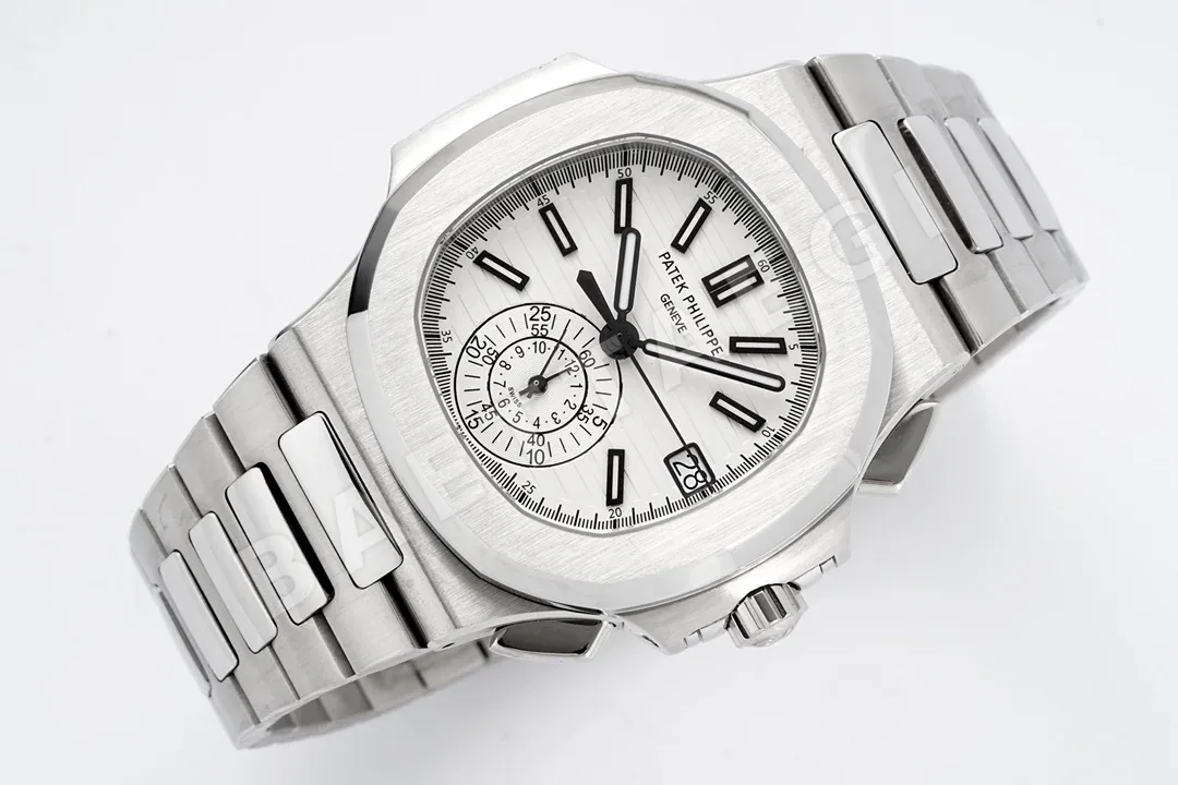 파텍필립 노틸러스 5980 크로노그래프 레더스트랩 PPF 공장 레플리카 44028 Patek Philippe 상세 이미지 4