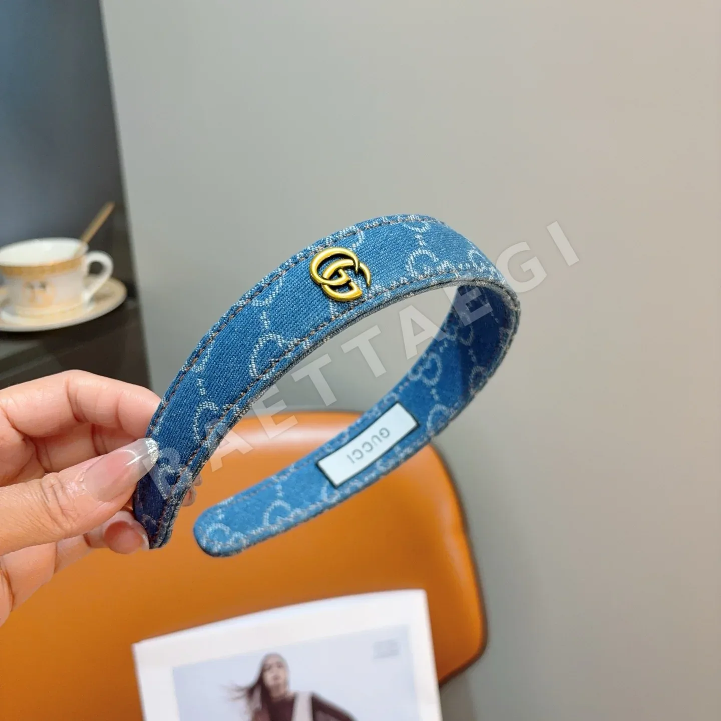 구찌 클래식 데님 헤드밴드 상세 이미지 4