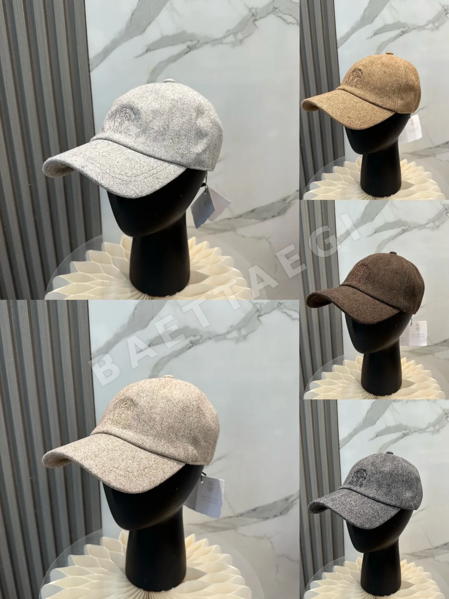 브루넬로쿠치넬리 헤링본 베이스볼 캡 상세 이미지 9