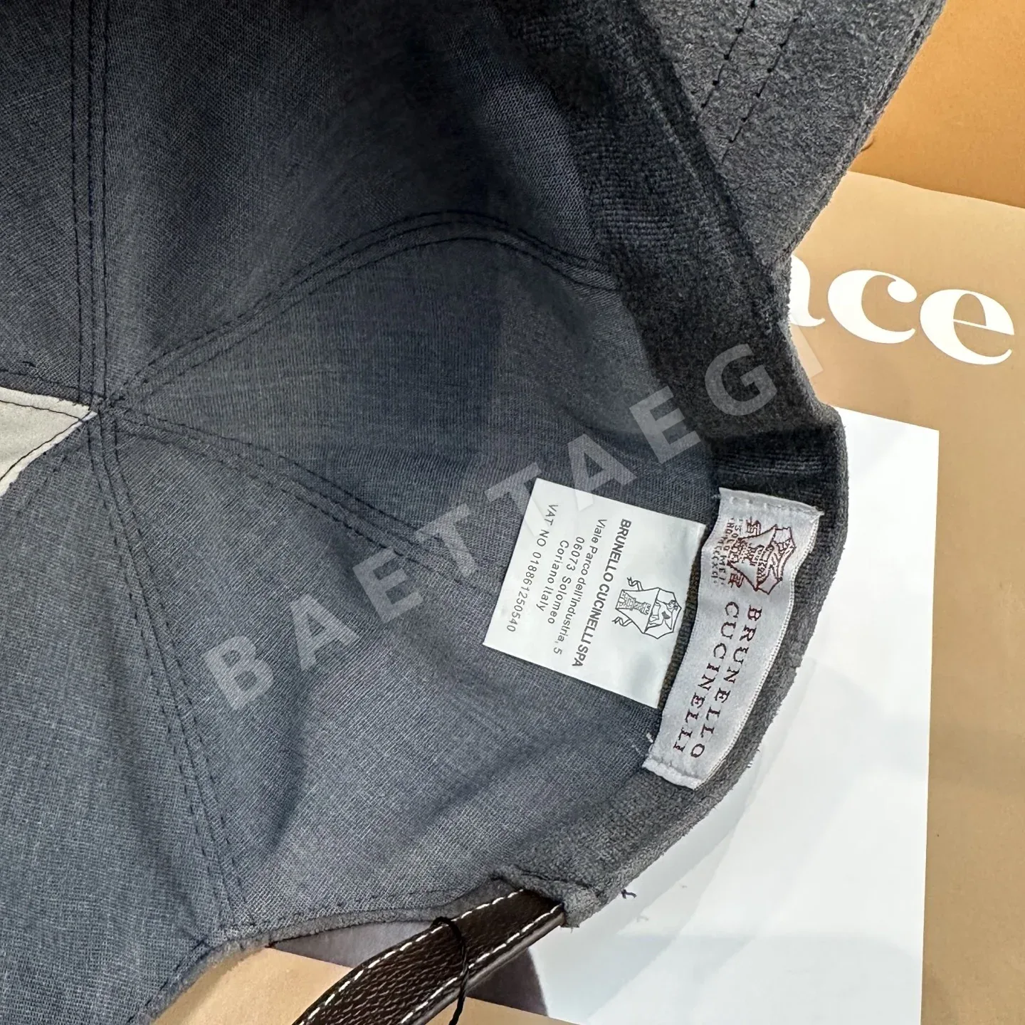 브루넬로쿠치넬리 가죽 스웨이드 베이스볼 모자 상세 이미지 7