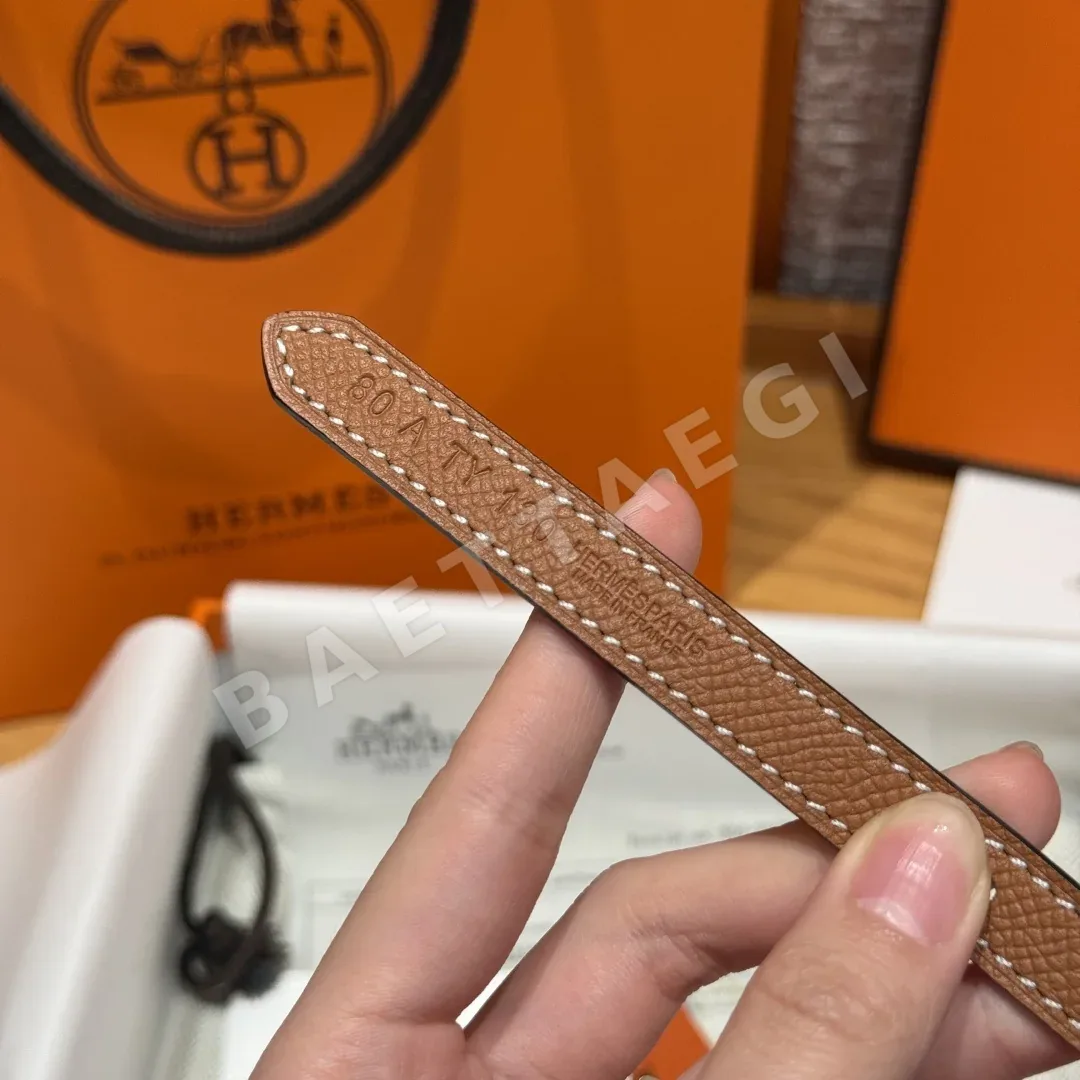 에르메스 H 버클 양면 가죽 벨트 상세 이미지 7