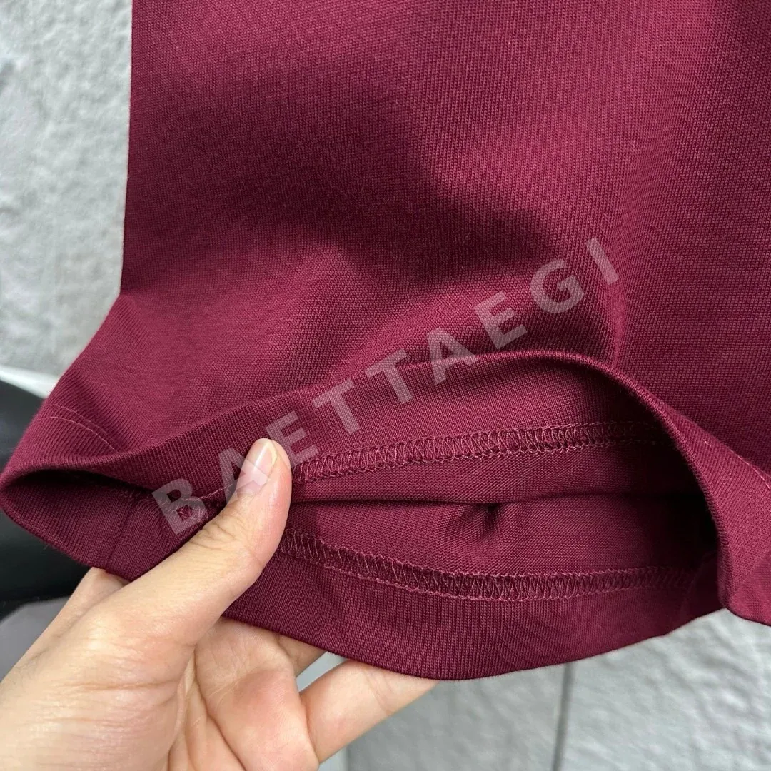 몽클레르 레터 자수 코튼 반팔 티셔츠 상세 이미지 6