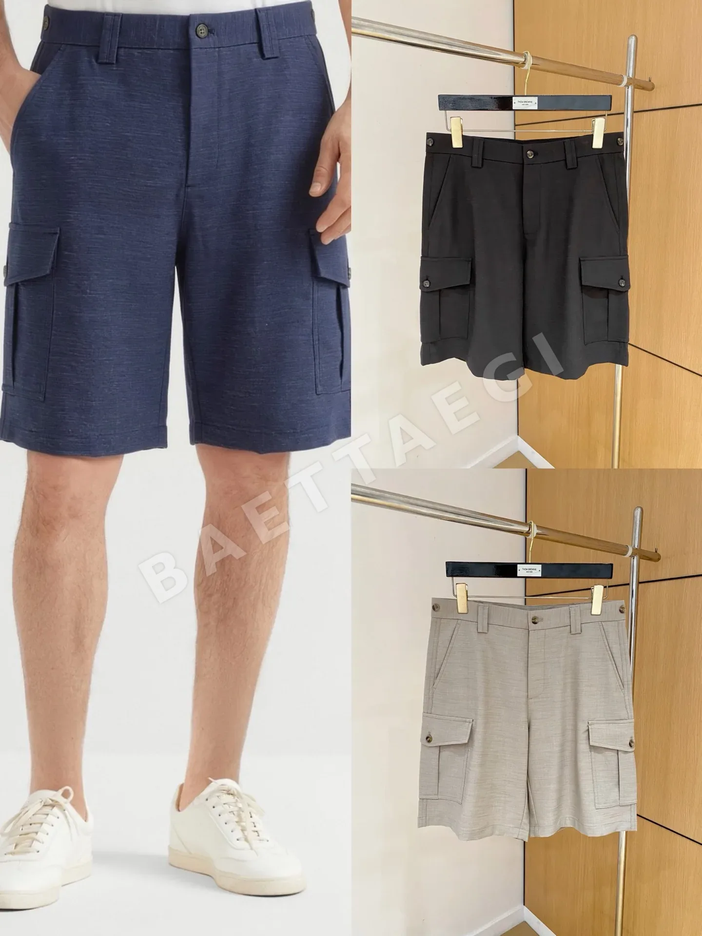 브루넬로쿠치넬리 텐셀 울 남성 반바지 상세 이미지 9