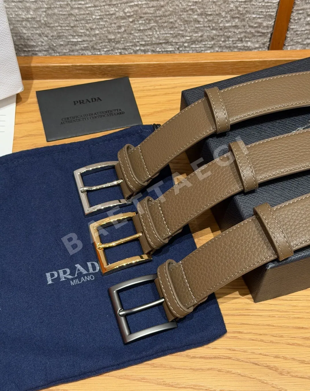 프라다 33mm 가죽 벨트 상세 이미지 8