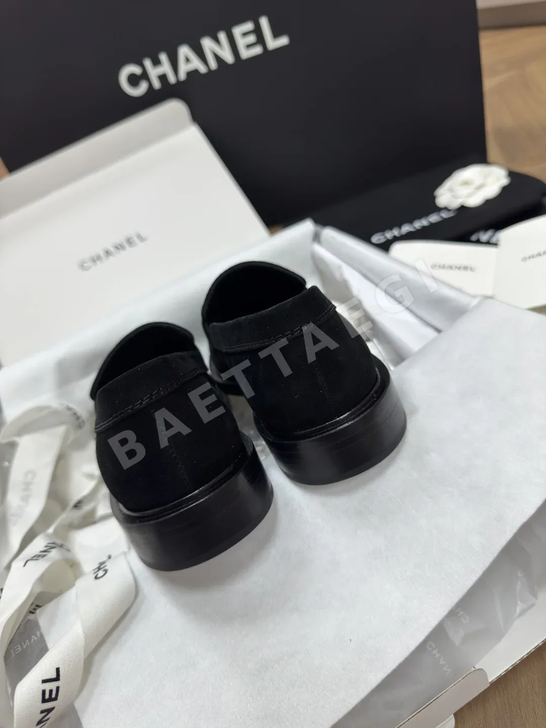 샤넬 25A 뉴레트로 라인스톤 버클 스웨이드 로퍼 상세 이미지 8