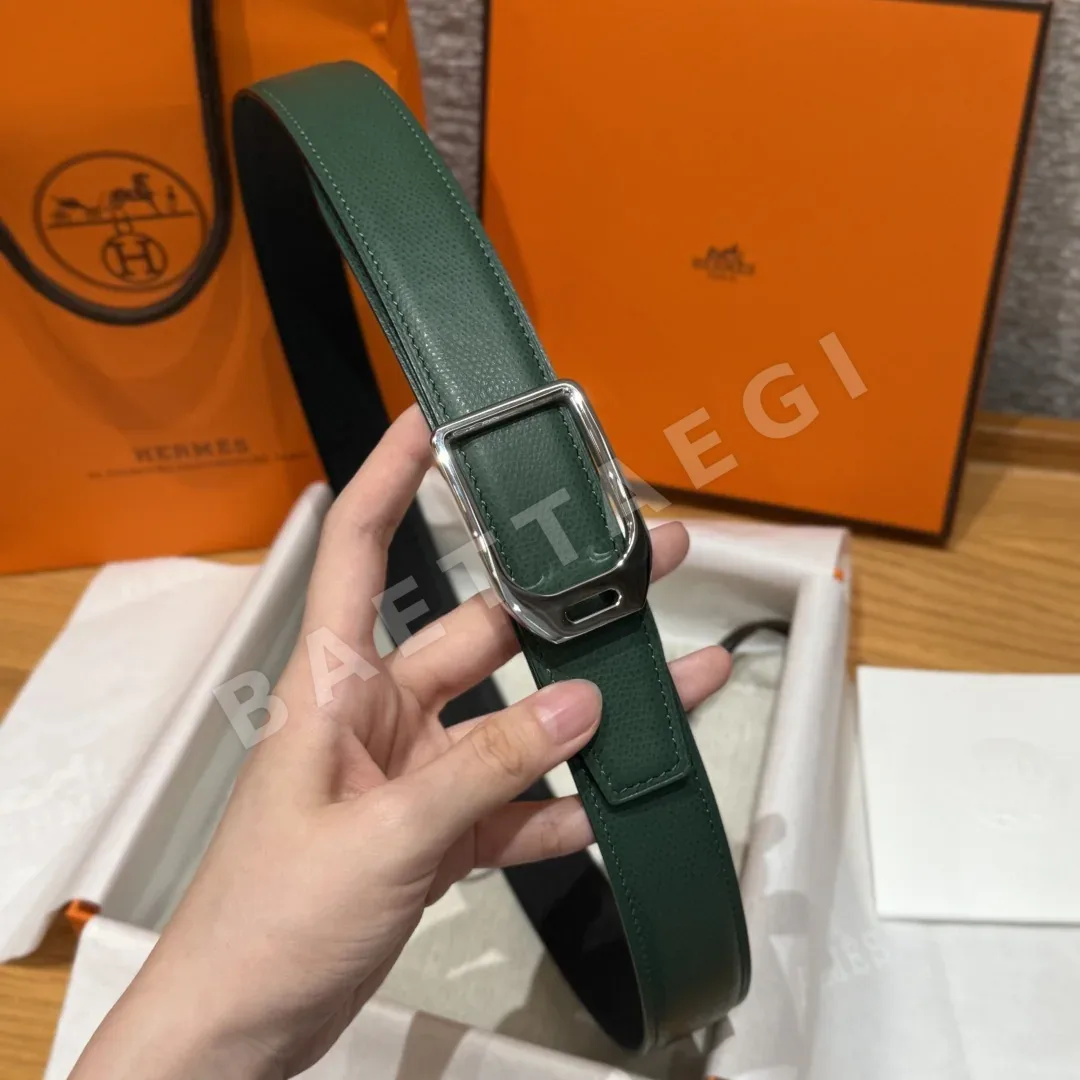 에르메스 조키 양면 앱송 가죽 벨트 상세 이미지 4