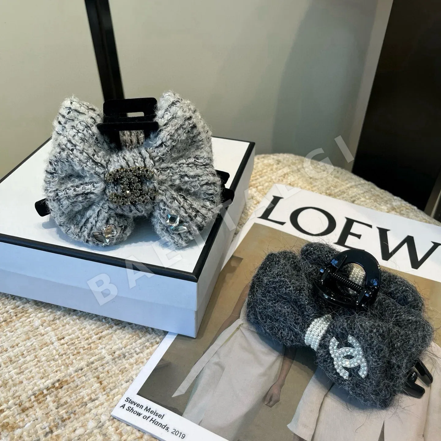 샤넬 미니 헤어 클립 헤어악세사리 182842
