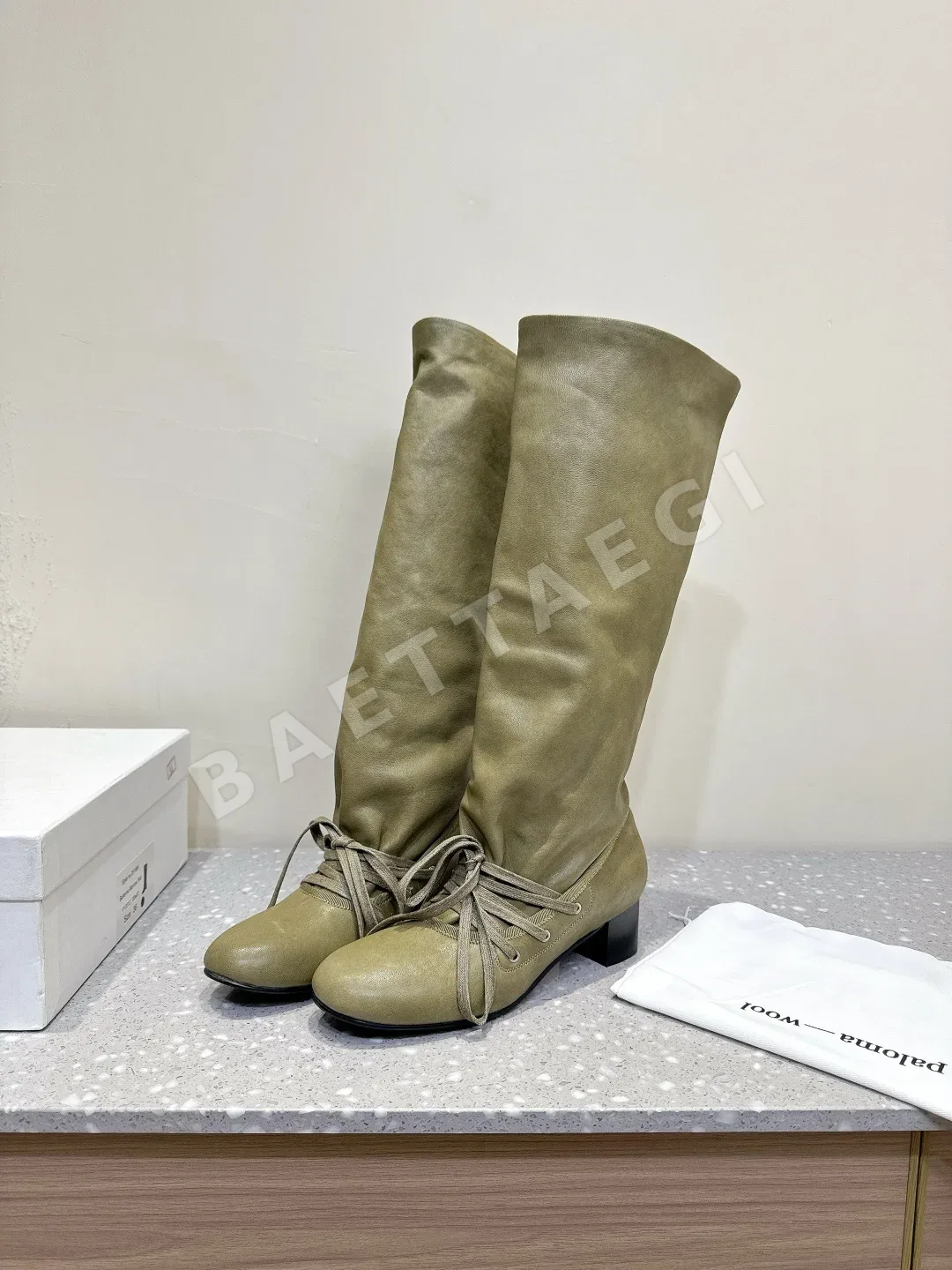 팔로마울 팔로마 청키힐 라운드 토 울 부츠 상세 이미지 4