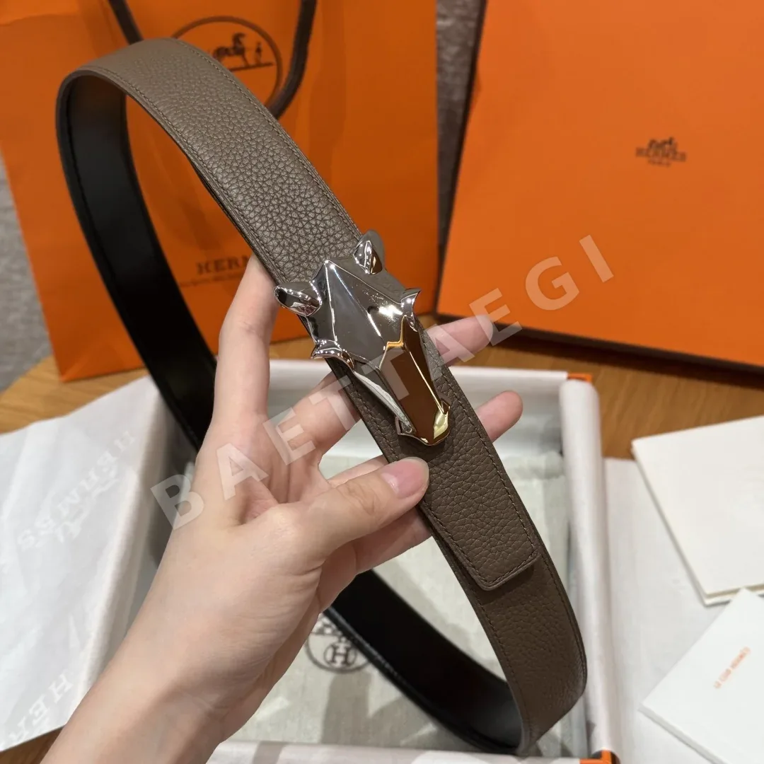 에르메스 셰누 당크르 링크 양면 소가죽 벨트 상세 이미지 4