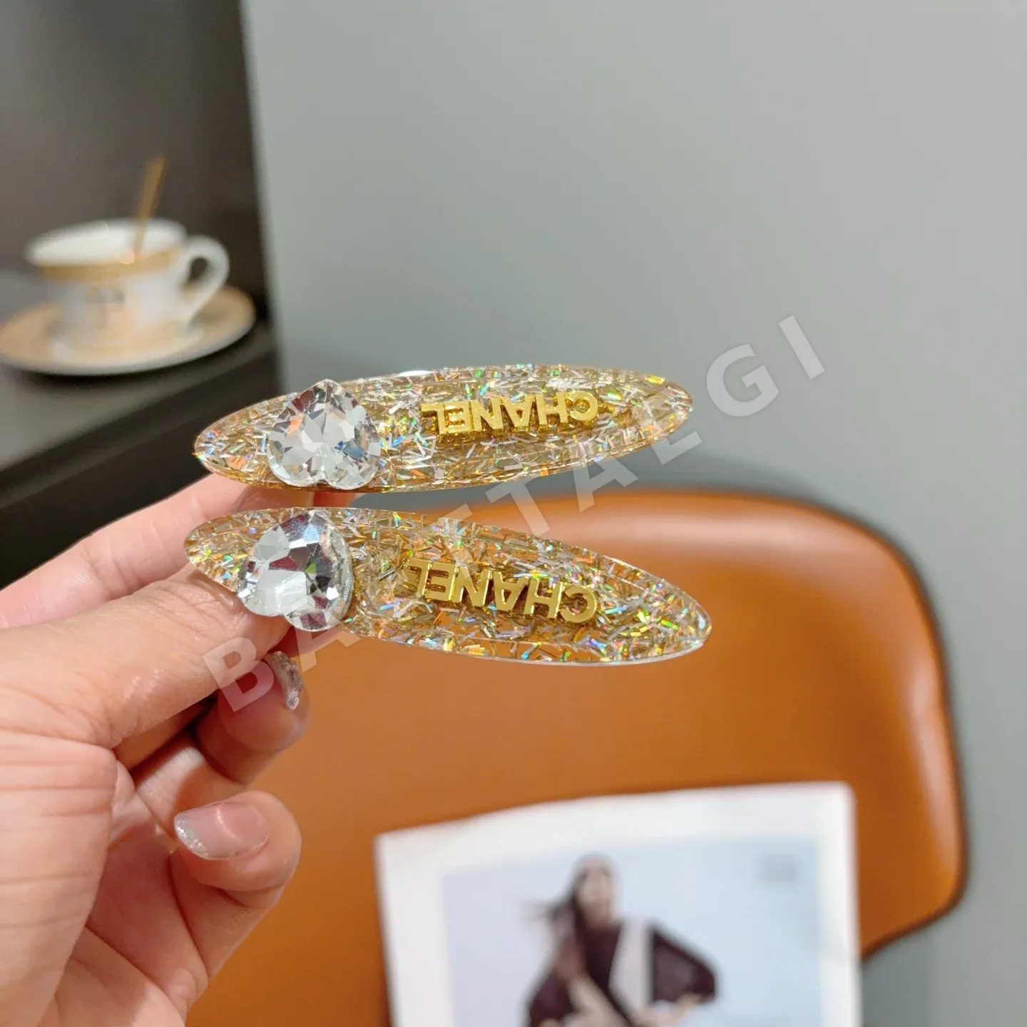 샤넬 로고 헤어 클립 세트 상세 이미지 2