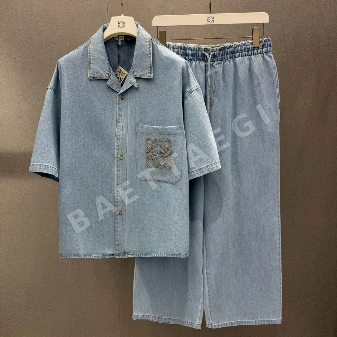 로에베 워시드 코튼 쿠바 카라 반팔 셔츠 상세 이미지 6