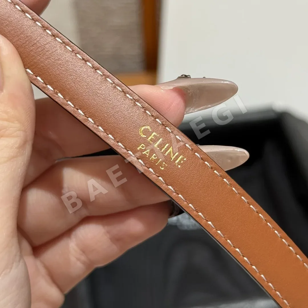 셀린느 라펠 버클 13mm 가죽 벨트 상세 이미지 7