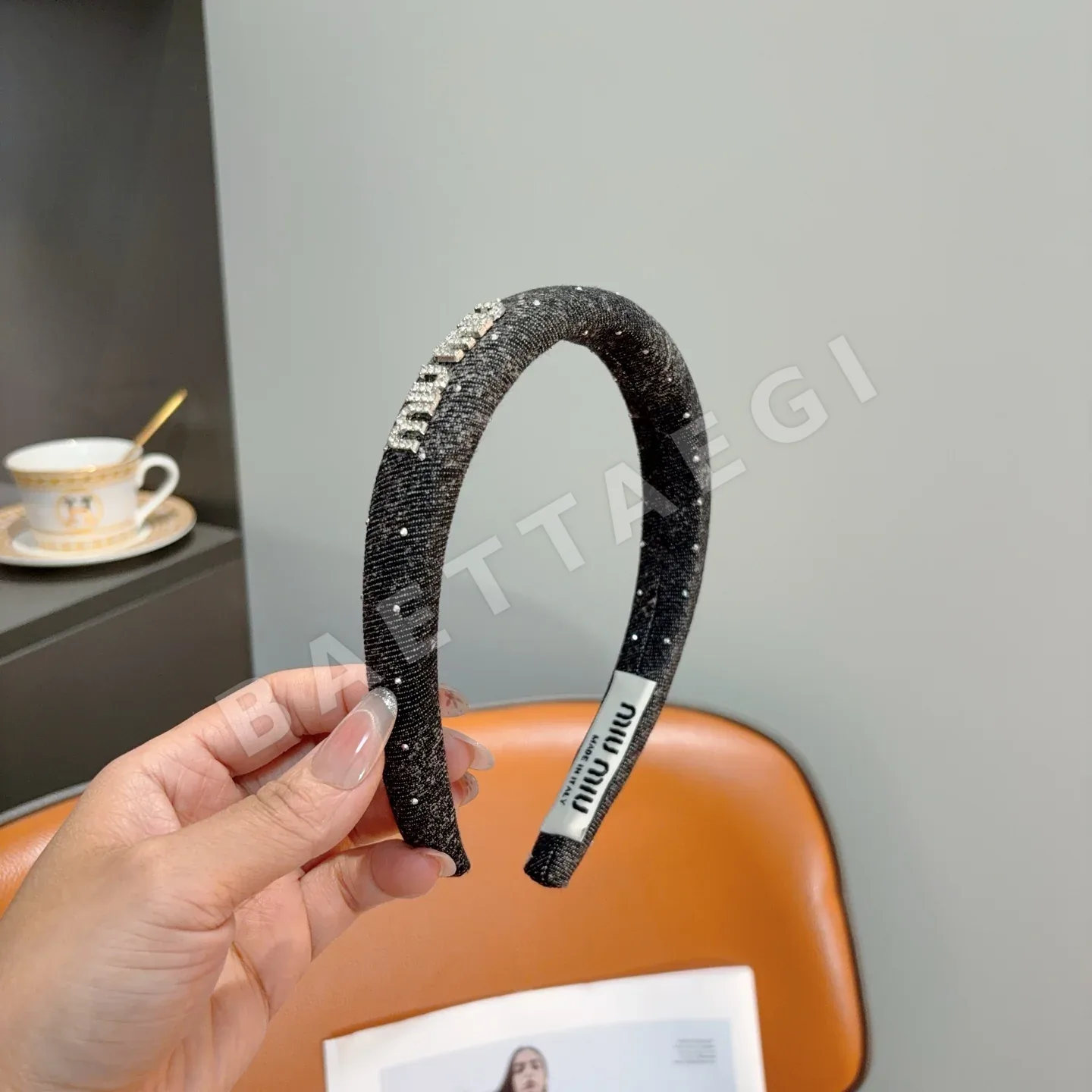 미우미우 데님 헤어밴드 상세 이미지 3