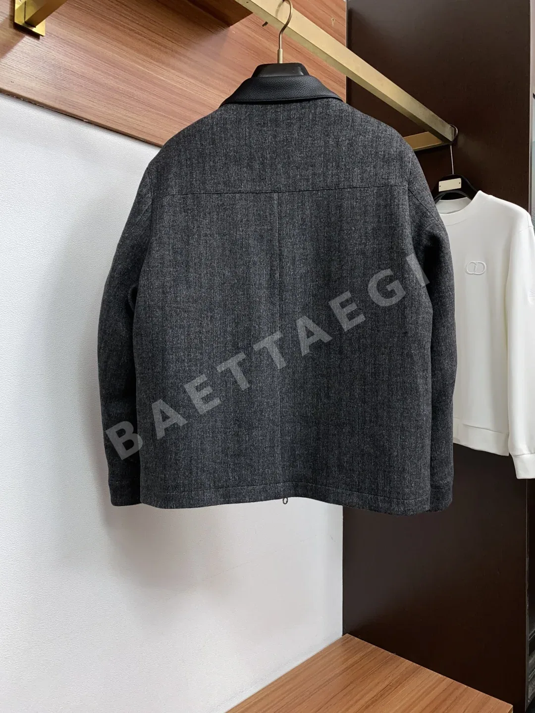 로로피아나 울 가죽 라펠 남성 자켓 상세 이미지 9