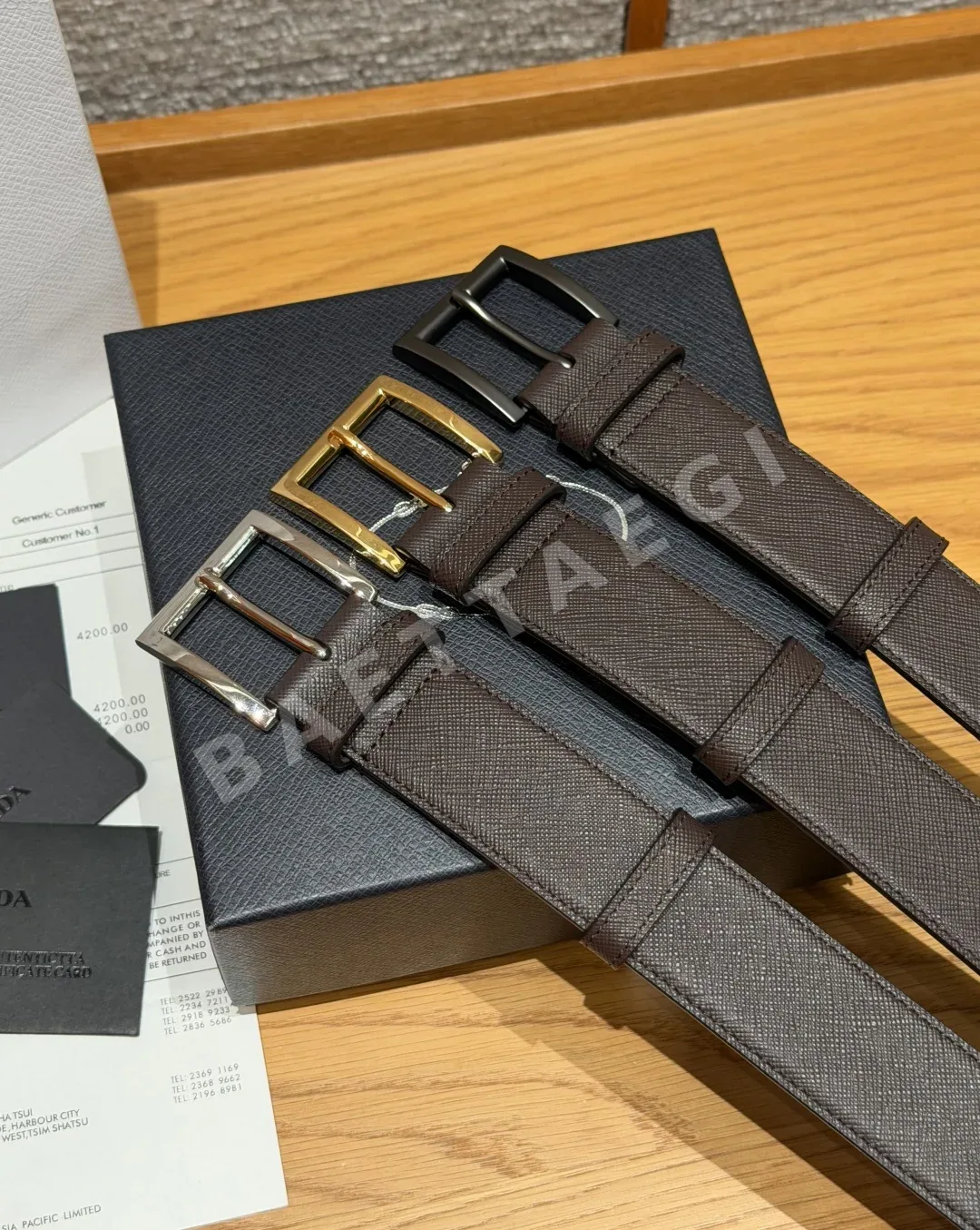 프라다 사피아노 가죽 남성 벨트 33mm 상세 이미지 4