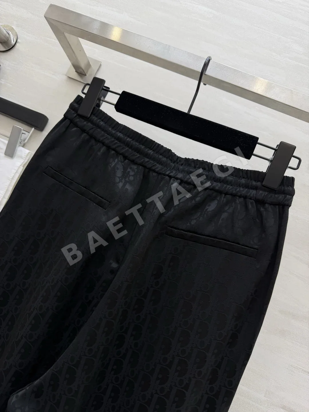 디올 아세테이트 와이드 레그 여성 바지 상세 이미지 9