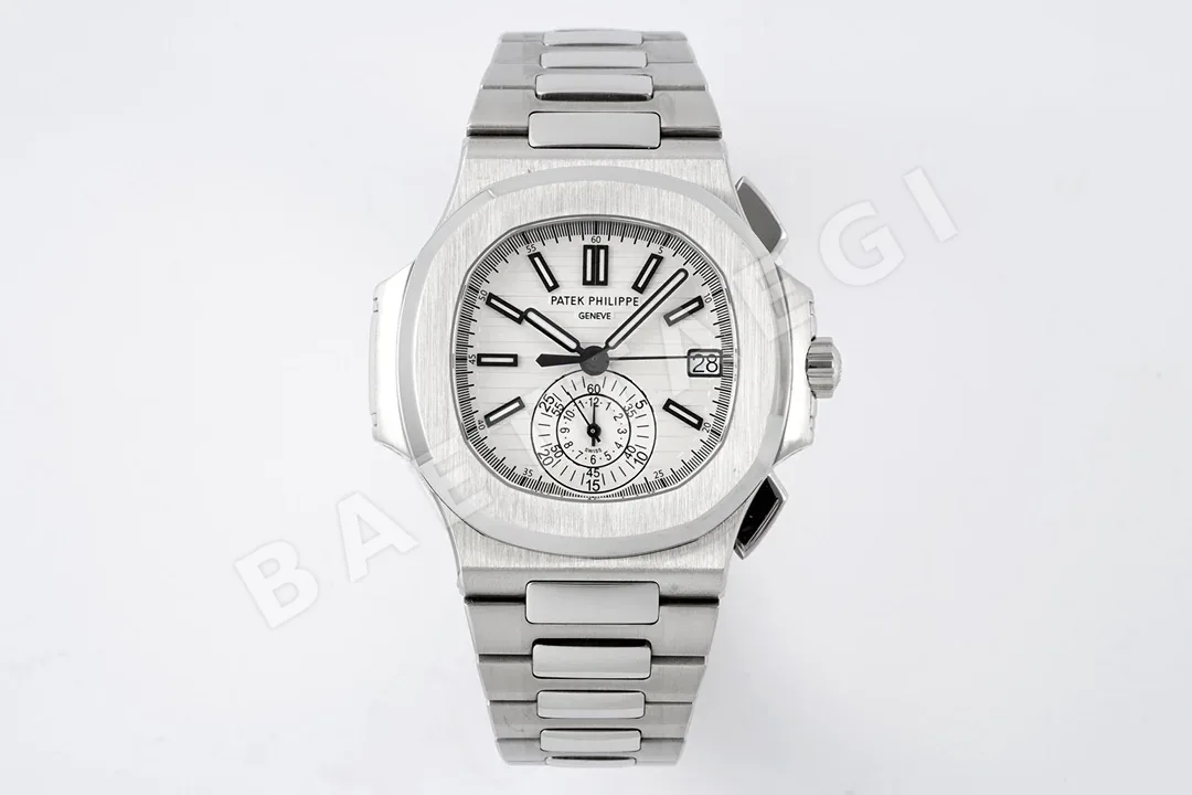 파텍필립 노틸러스 5980 크로노그래프 레더스트랩 PPF 공장 레플리카 44028 Patek Philippe