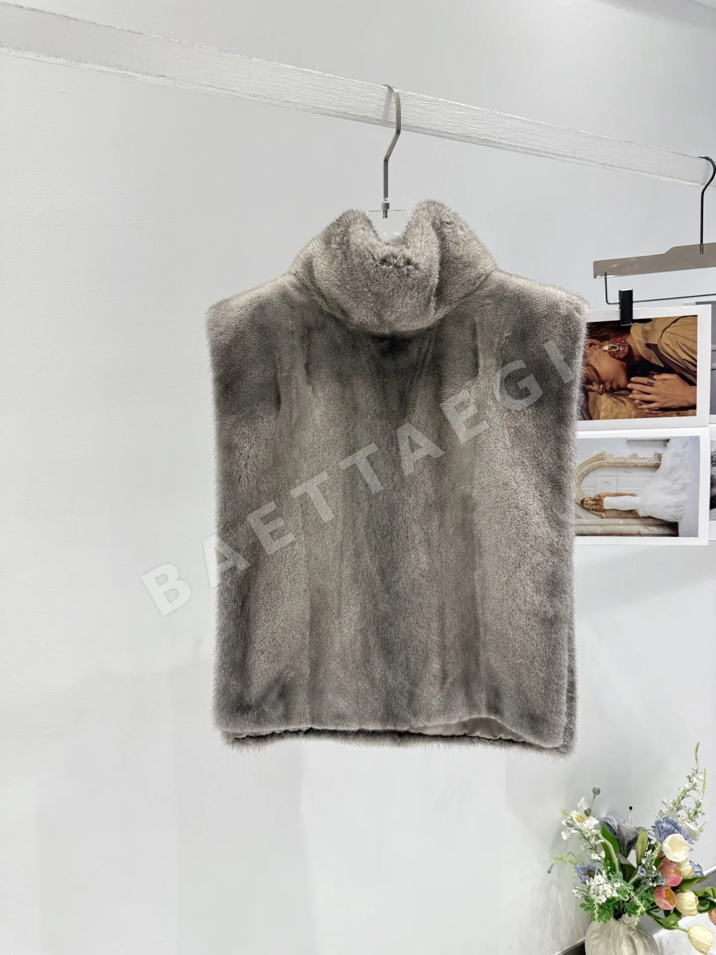 더로우 밍크 숄 여성 조끼 206327