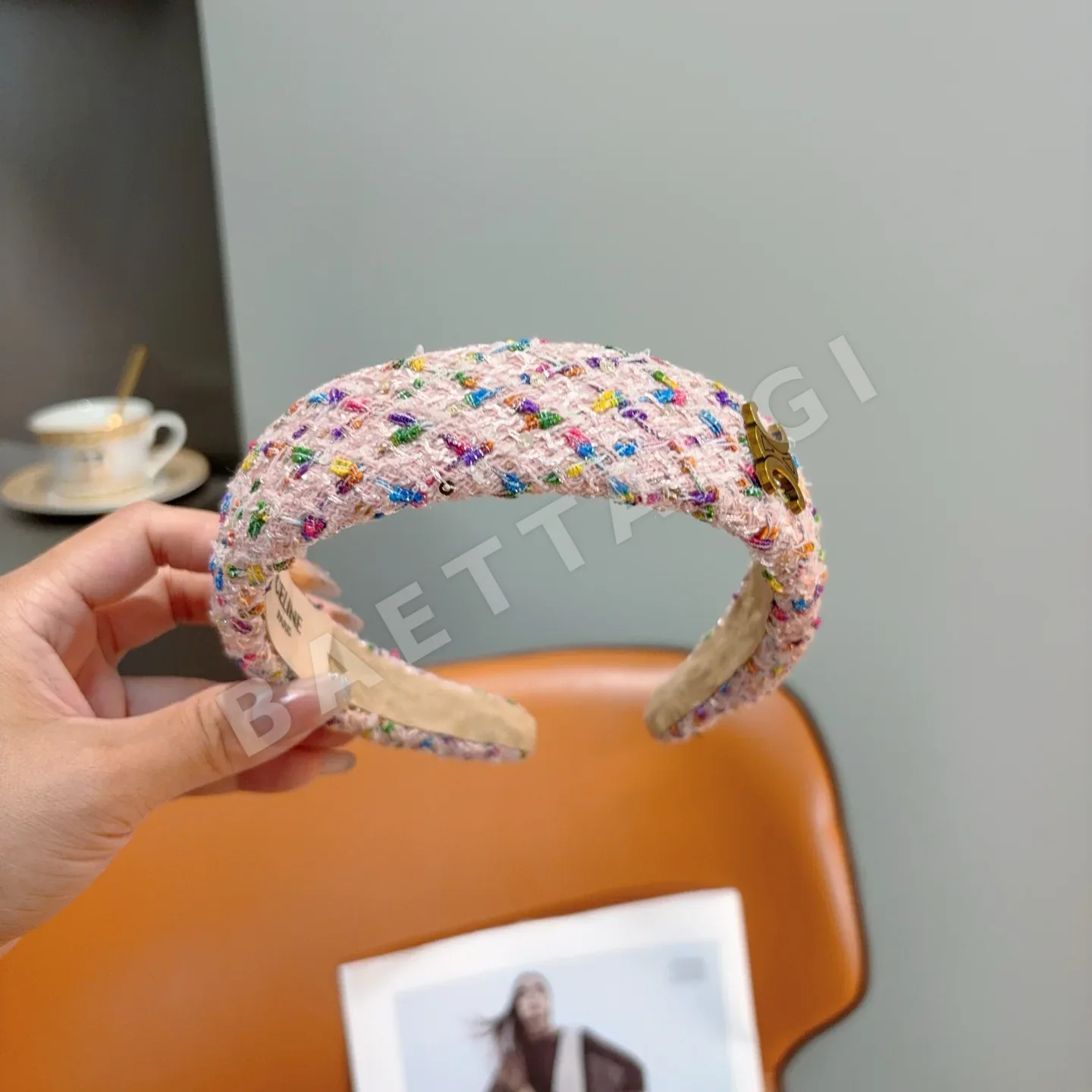 셀린느 한국풍 문자가 장식된 헤어밴드 상세 이미지 5