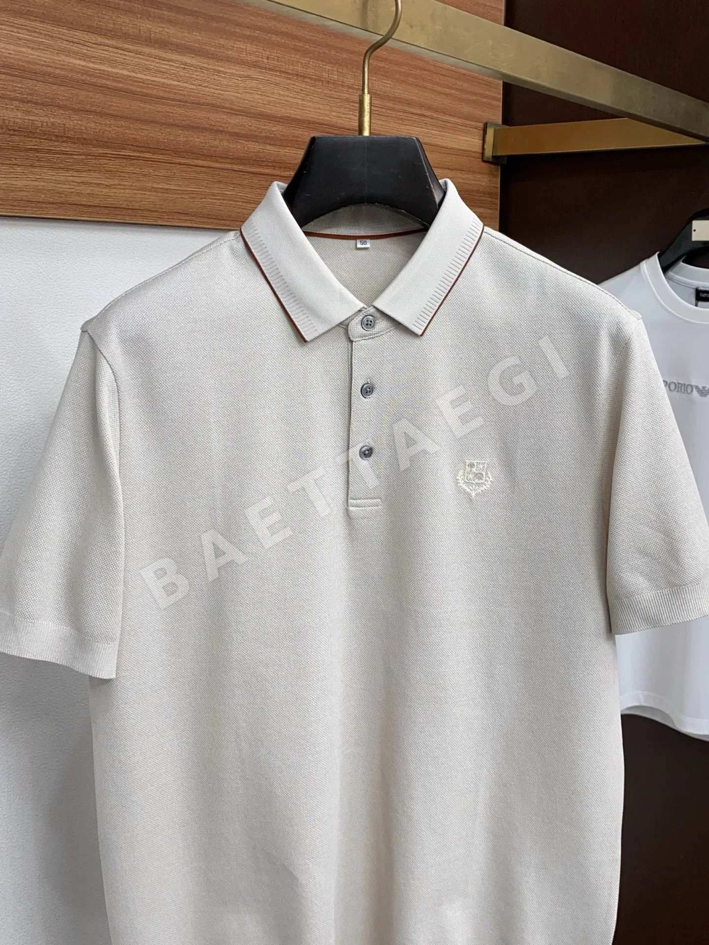 로로피아나 클래식 라펠 반팔 폴로셔츠 상세 이미지 2