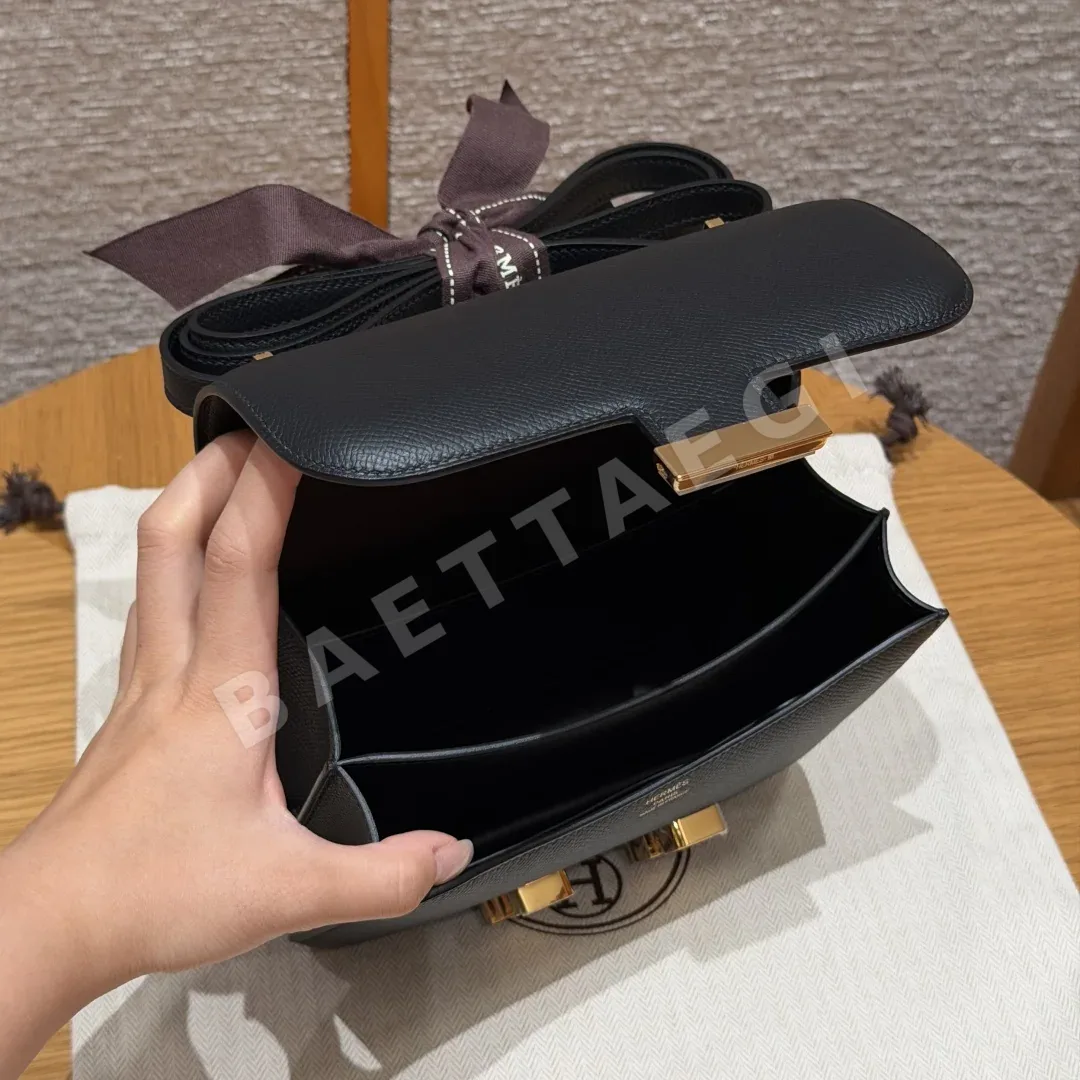 에르메스 콘스탄스 18 cm 블랙 앱송 가죽 가방 상세 이미지 6