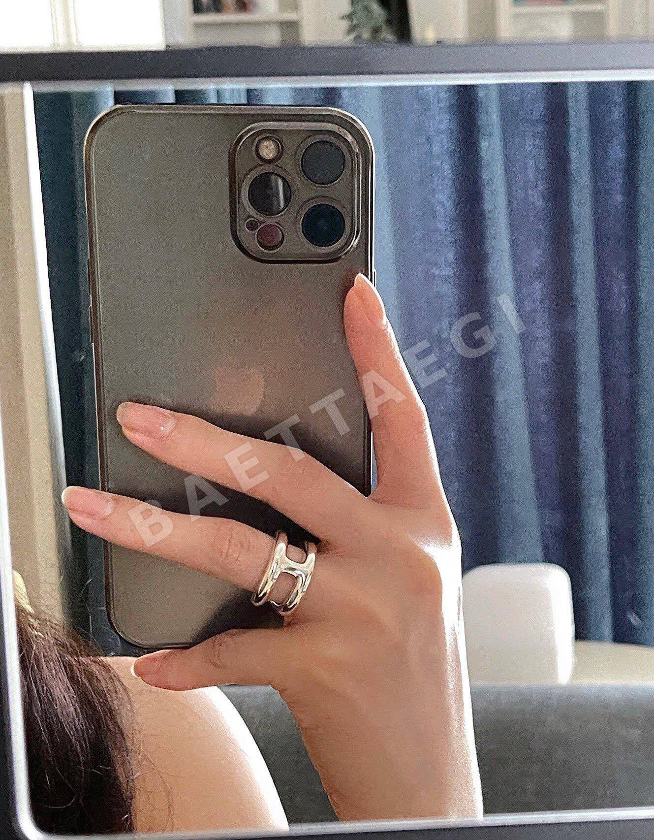 에르메스 H자형 925 스털링 실버 반지 상세 이미지 2