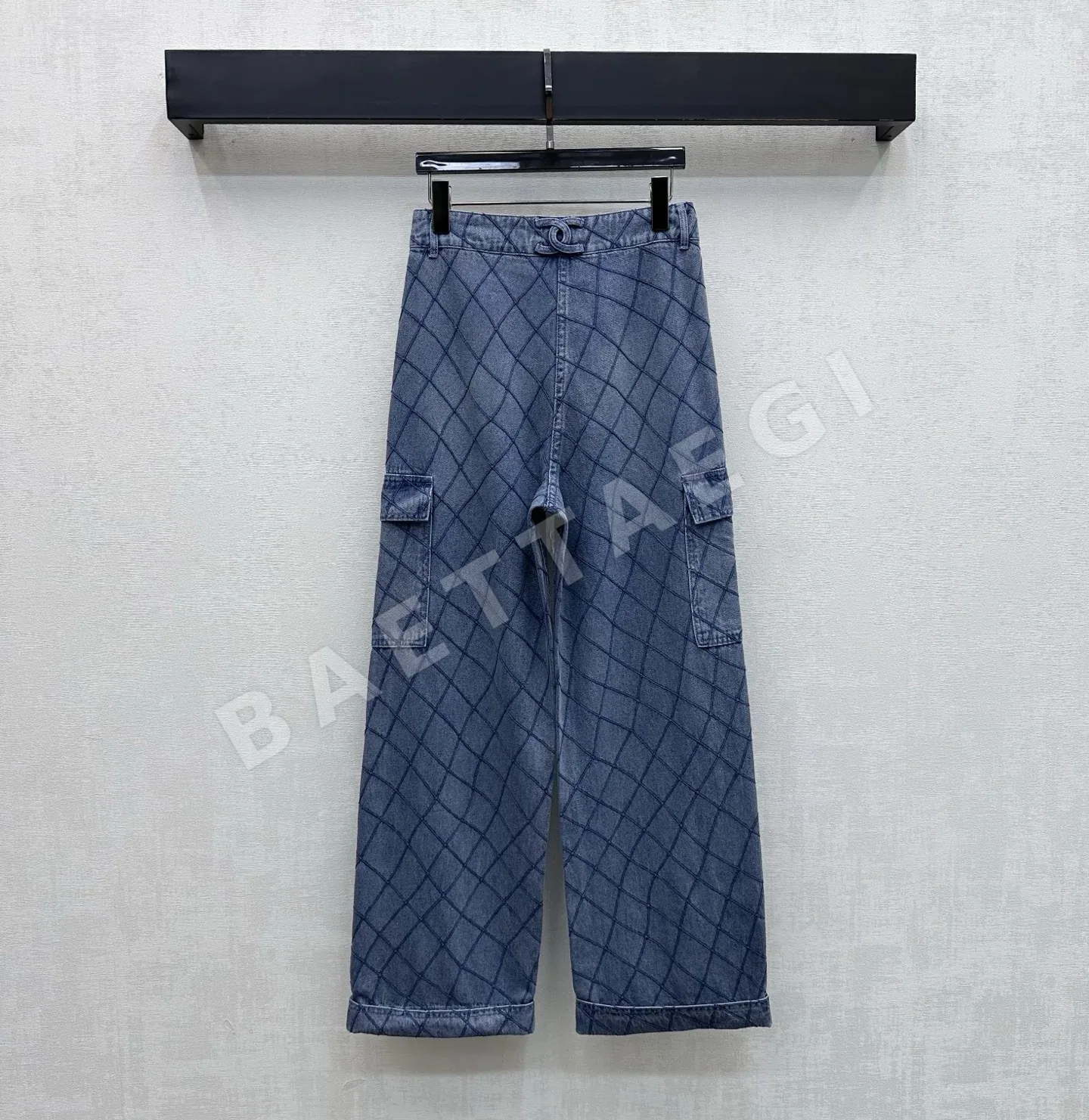 샤넬 다이아몬드 퀼팅 데님 바지 상세 이미지 5