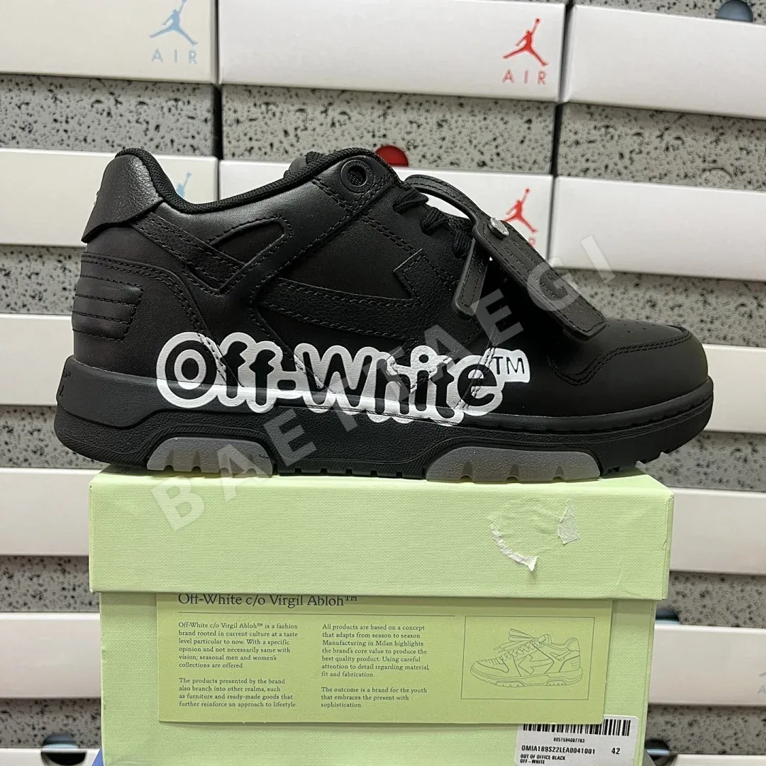 오프화이트 아웃 오브 오피스 OOO 로우 탑스 202413 Off White Out Of Office OOO Low Tops Black