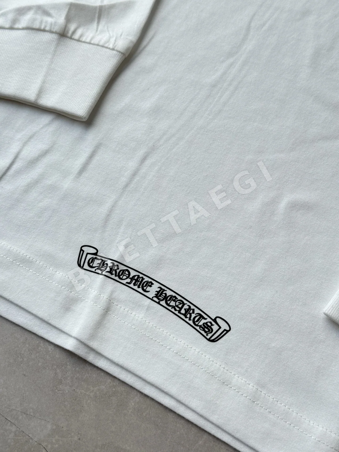 크롬하츠 산스크리트 문자 카라 블랙 긴팔 셔츠 상세 이미지 3