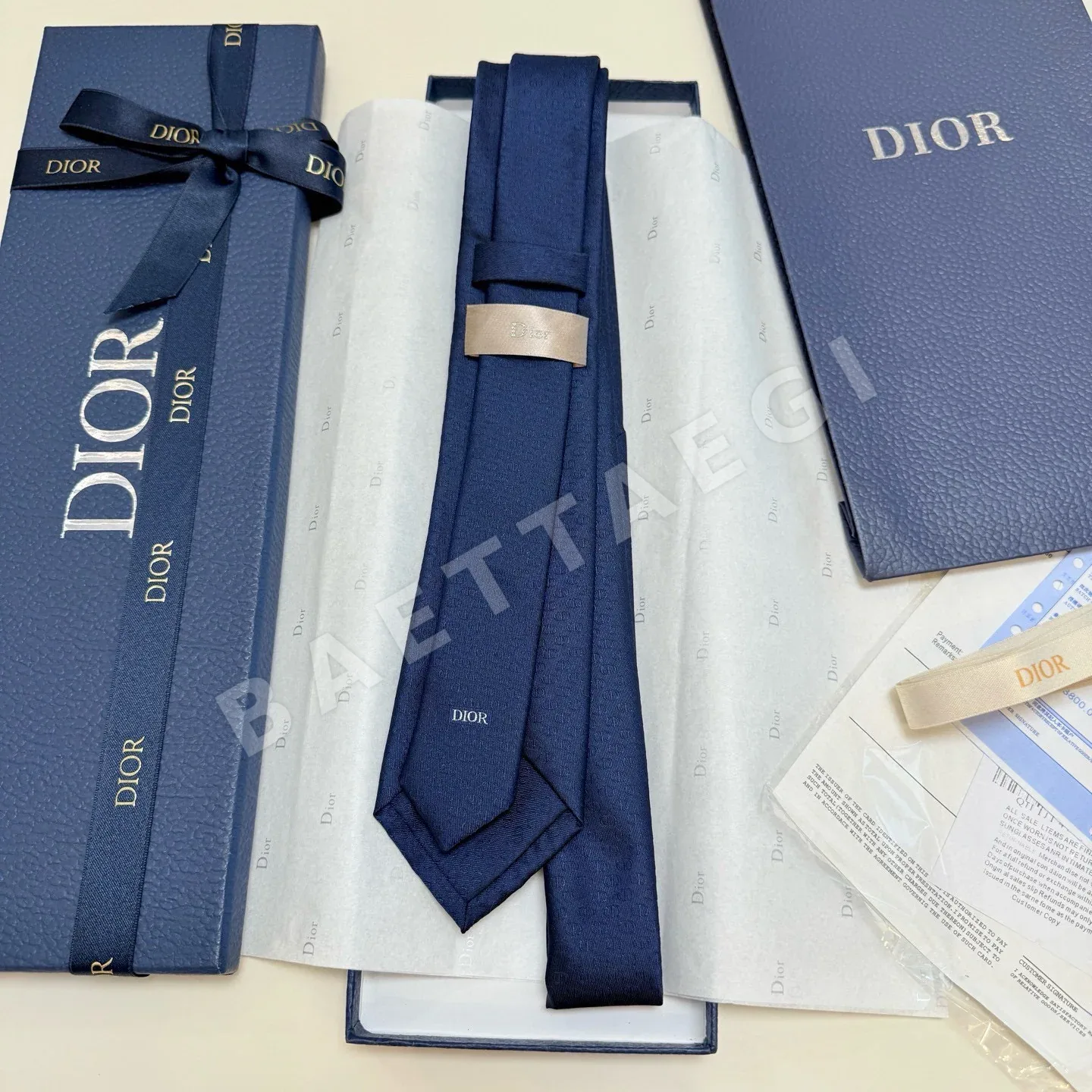 디올 CD 패턴 자카드 넥타이 상세 이미지 3