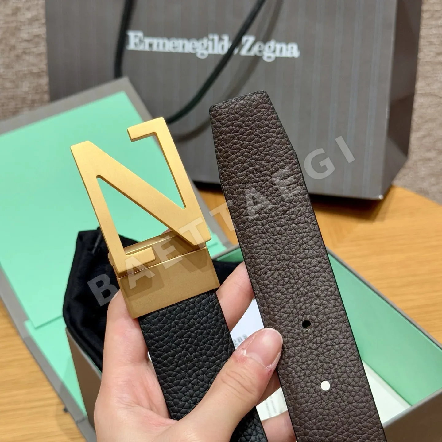 제냐 양면 가죽 리버시블 벨트 상세 이미지 8